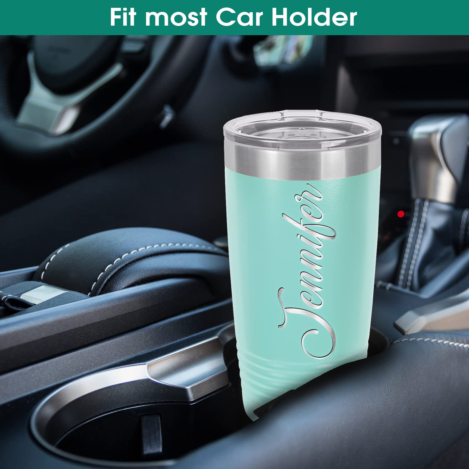 Iproductsus Personalized Tumbler For Women, 20Oz Custom Insulated Stainless Steel Cup Engraved Your Name And Designs, Travel Cof
