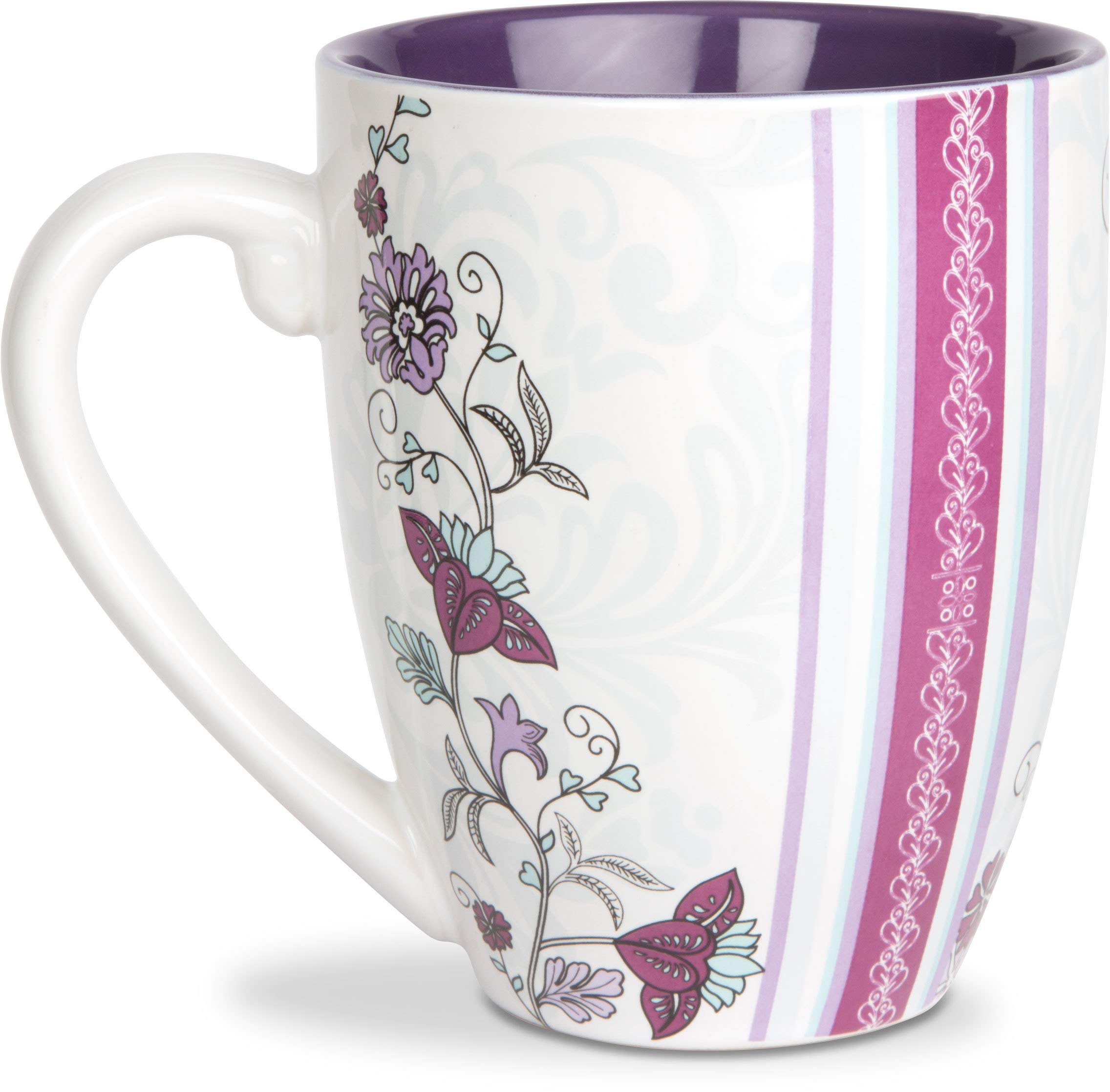 Pavilion Gift Company Mark My Words Sister In Law Floral Butterfly Coffee Tea Mug, Large, Purple,591 Milliliters