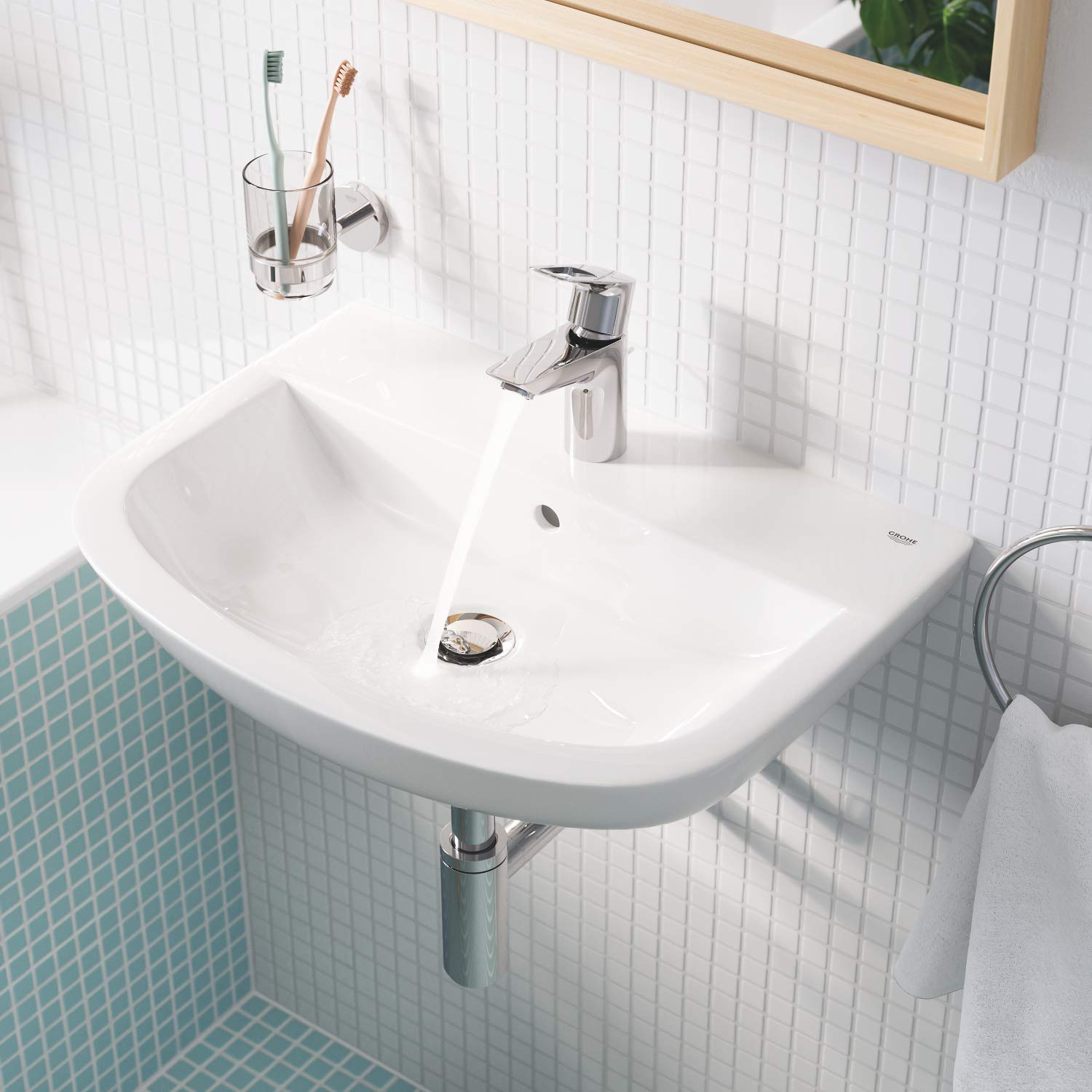 Grohe 40585001 Baucosmopolitan Holder F.Glass/Soap, Starlight Chrome
