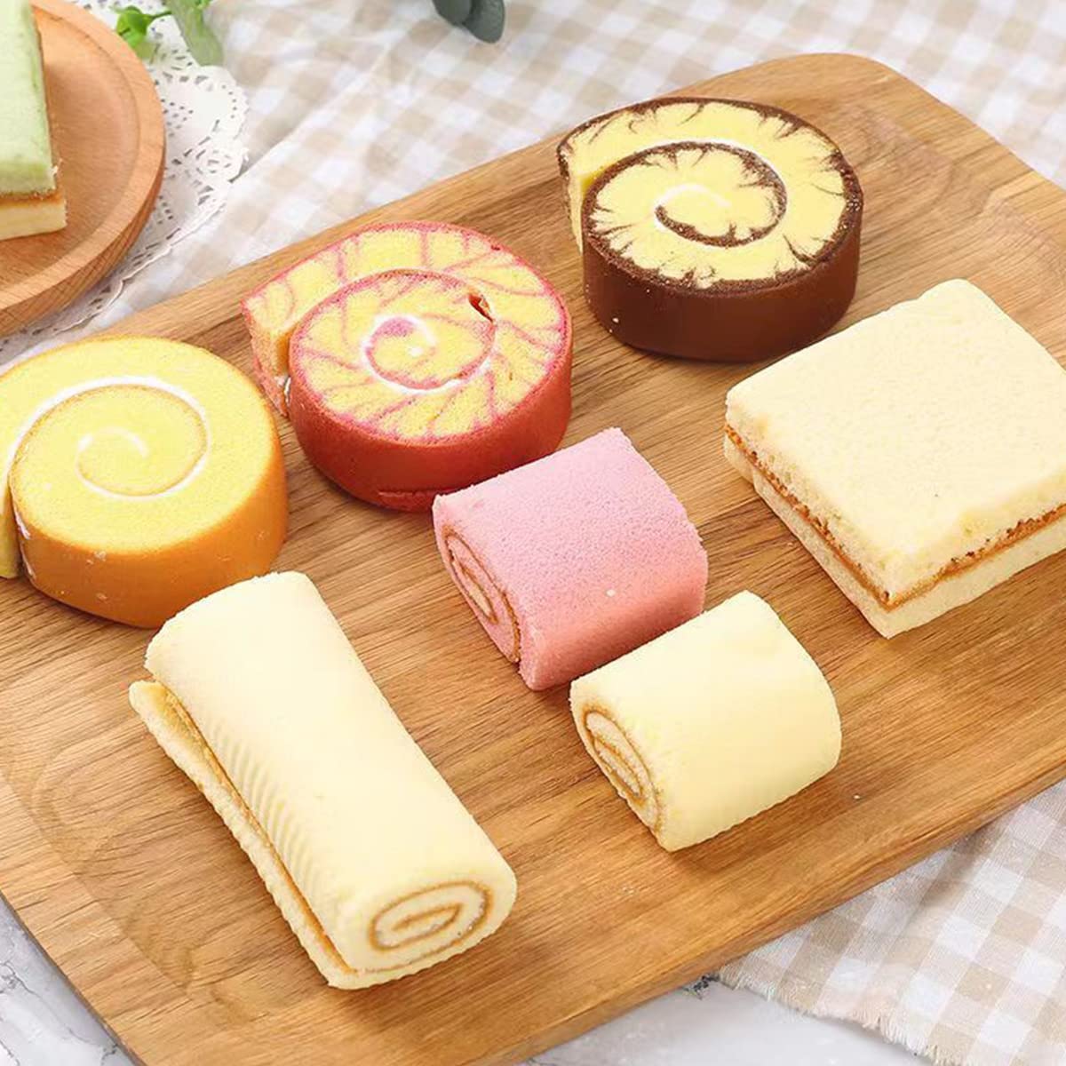 Hlcm Silicone Swiss Roll Cake Mat - 2Pcs Silicone Baking Mat, Jelly Roll Pan, Non-Stick Silicone Mat With Lip, Easy To Clean Sil