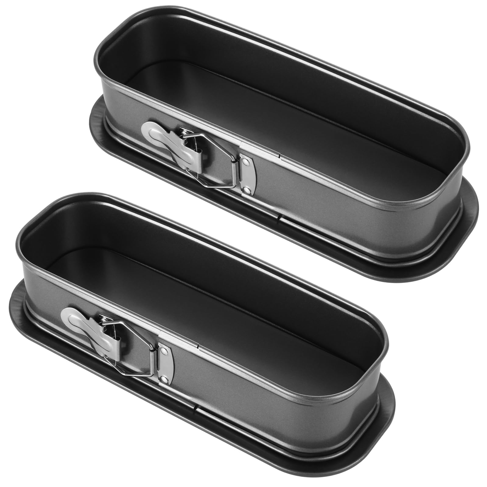 ASelected 2PCS 12in Springform Pans Carbon Steel Nonstick Removable Bottom