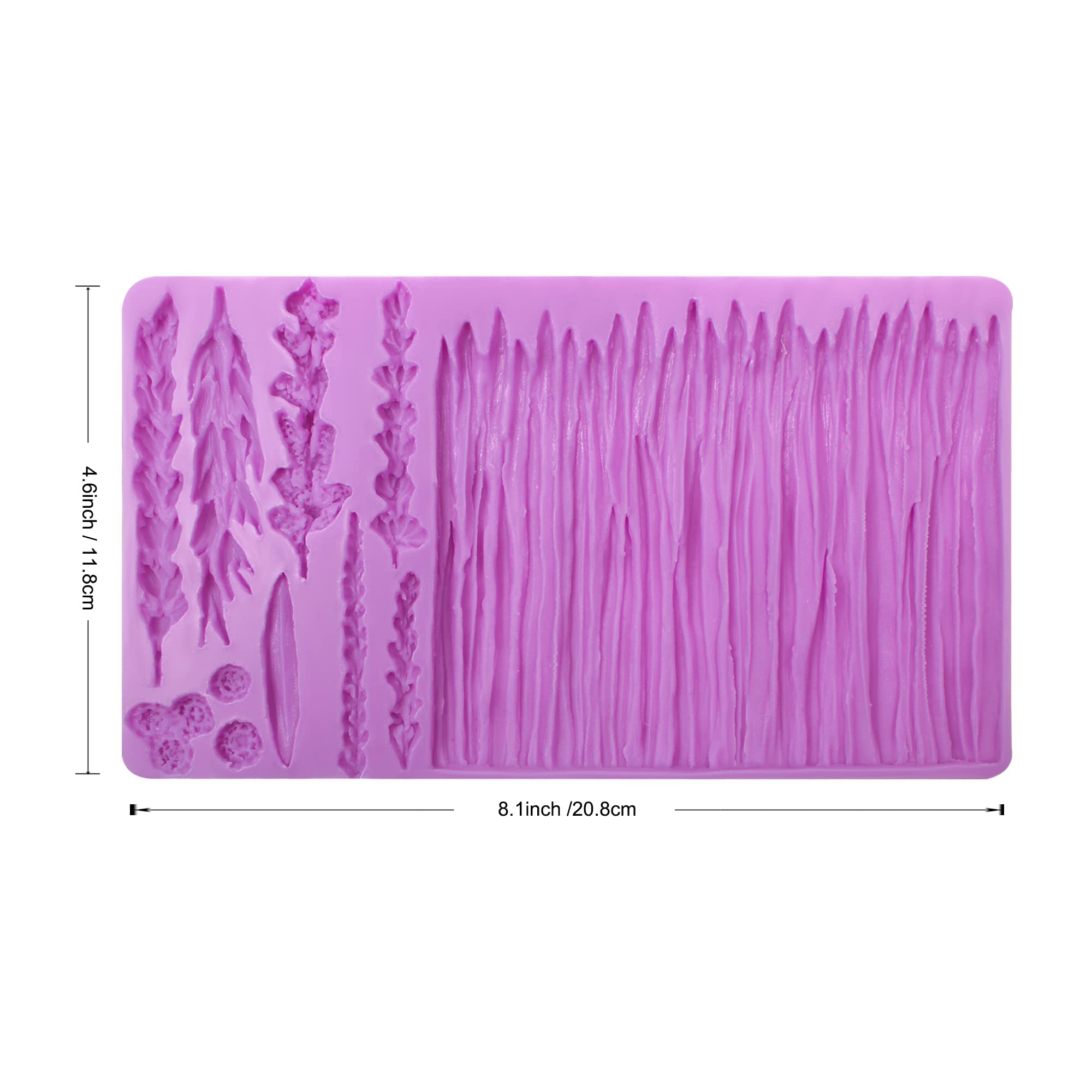 Wheat Grass Silicone Chocolate Molds, Leaf Wid Plant Fondant Mold For Cake Leaves Decoration, Lace Clay Gumpaste