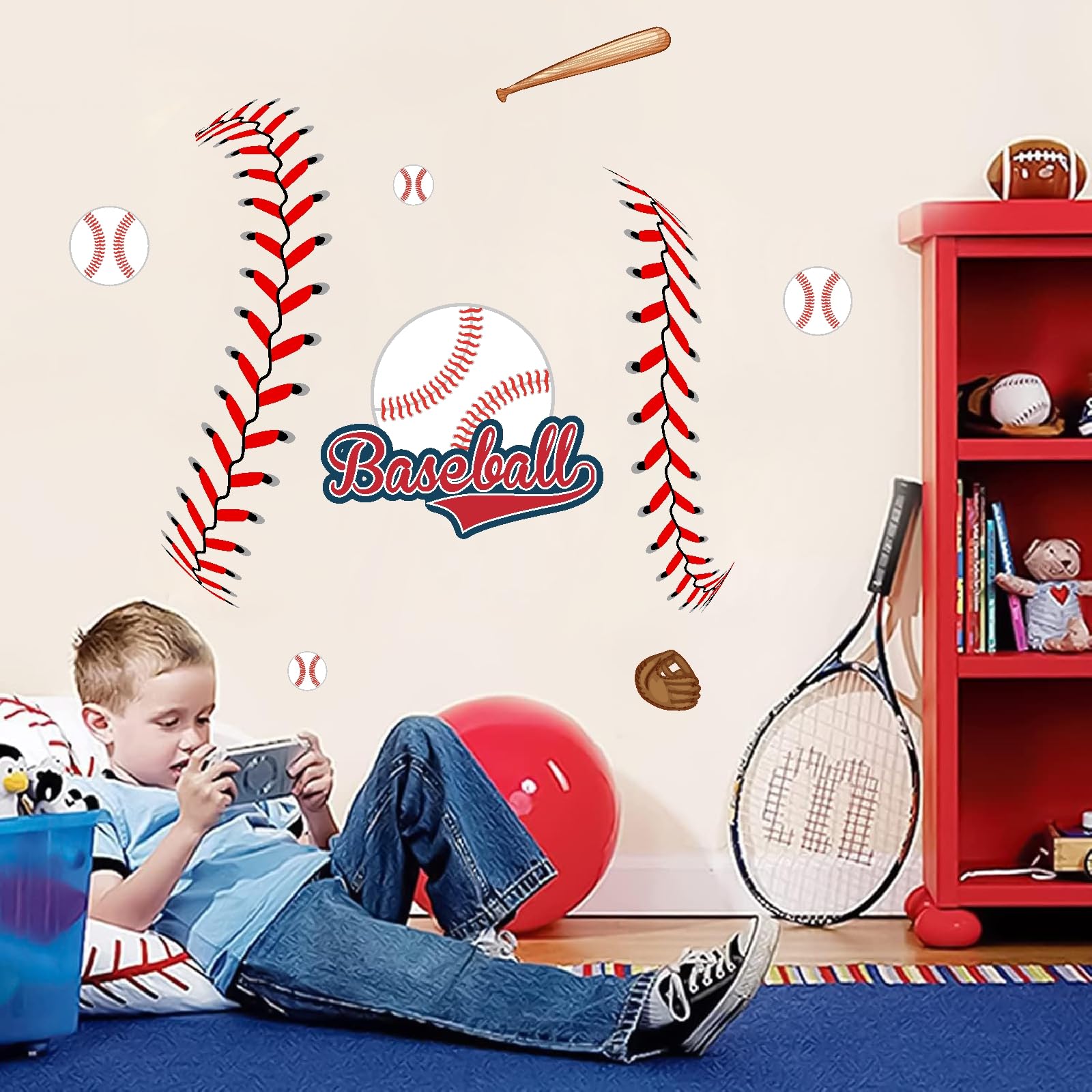 Baseball Wall Decal Sports Decor For Boys Bedroom Baseball Room Decoration Stickers Sports Wall Art Decals Peel And Stick Sports