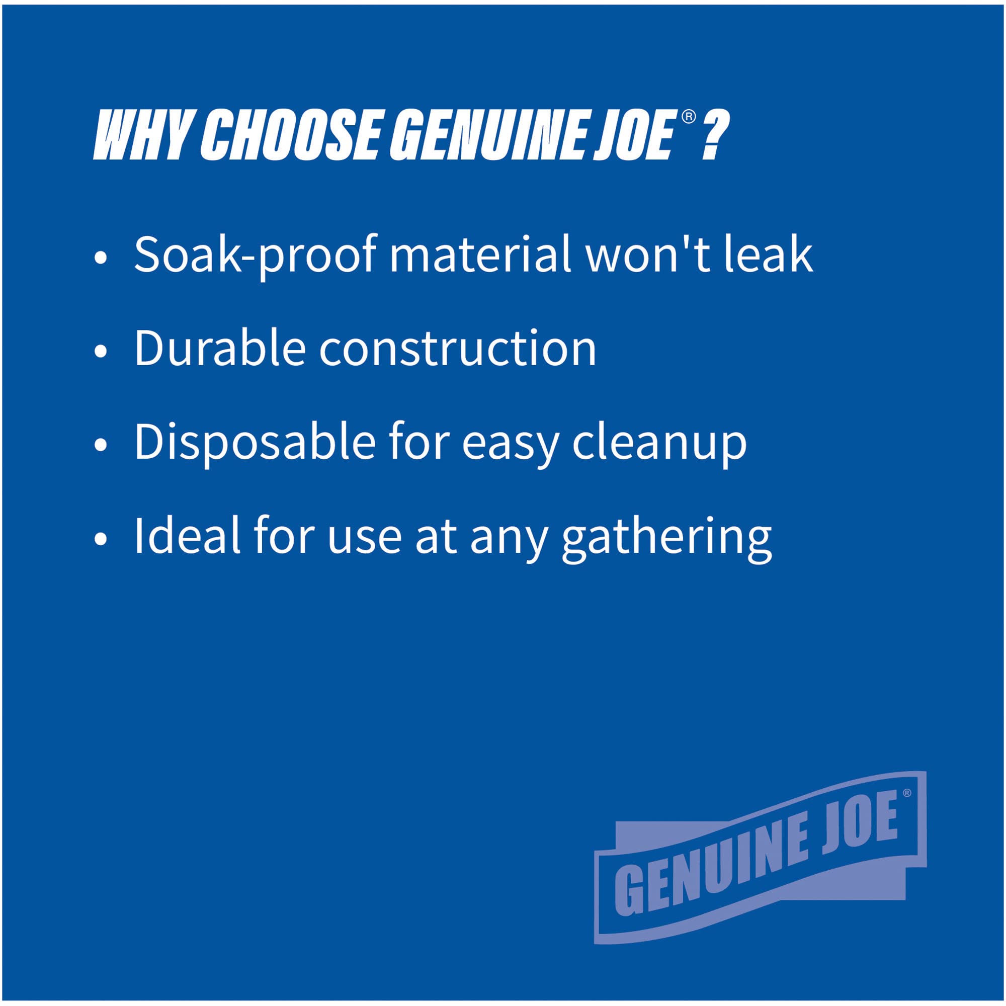 Genuine Joe 9'' Paper Plates (Pack Of 125)