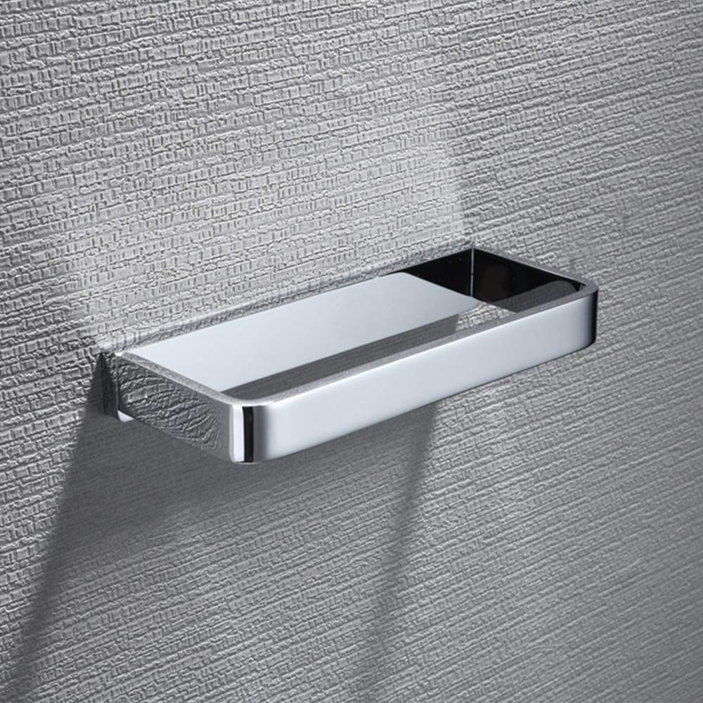Aothphe Bathroom Towel Ring Brass Square Hand Towel Holder Wall Mounted,Polished Chrome