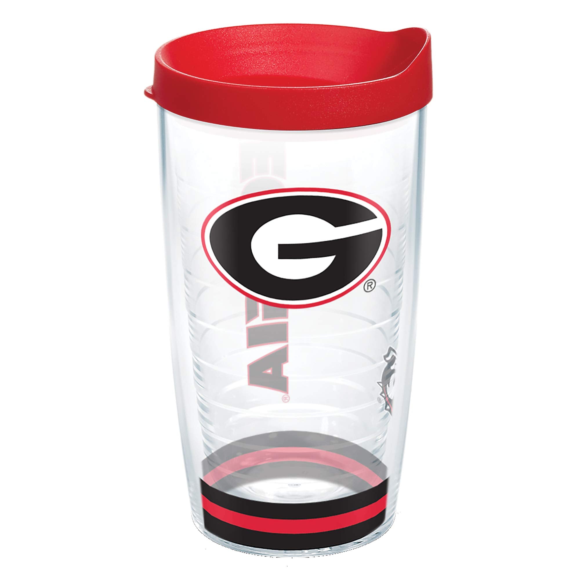 Tervis Made in USA Double Walled University of Georgia UGA Bulldogs Arctic Insulated Tumbler Cup Keeps Drinks Cold & Hot, 16oz, 