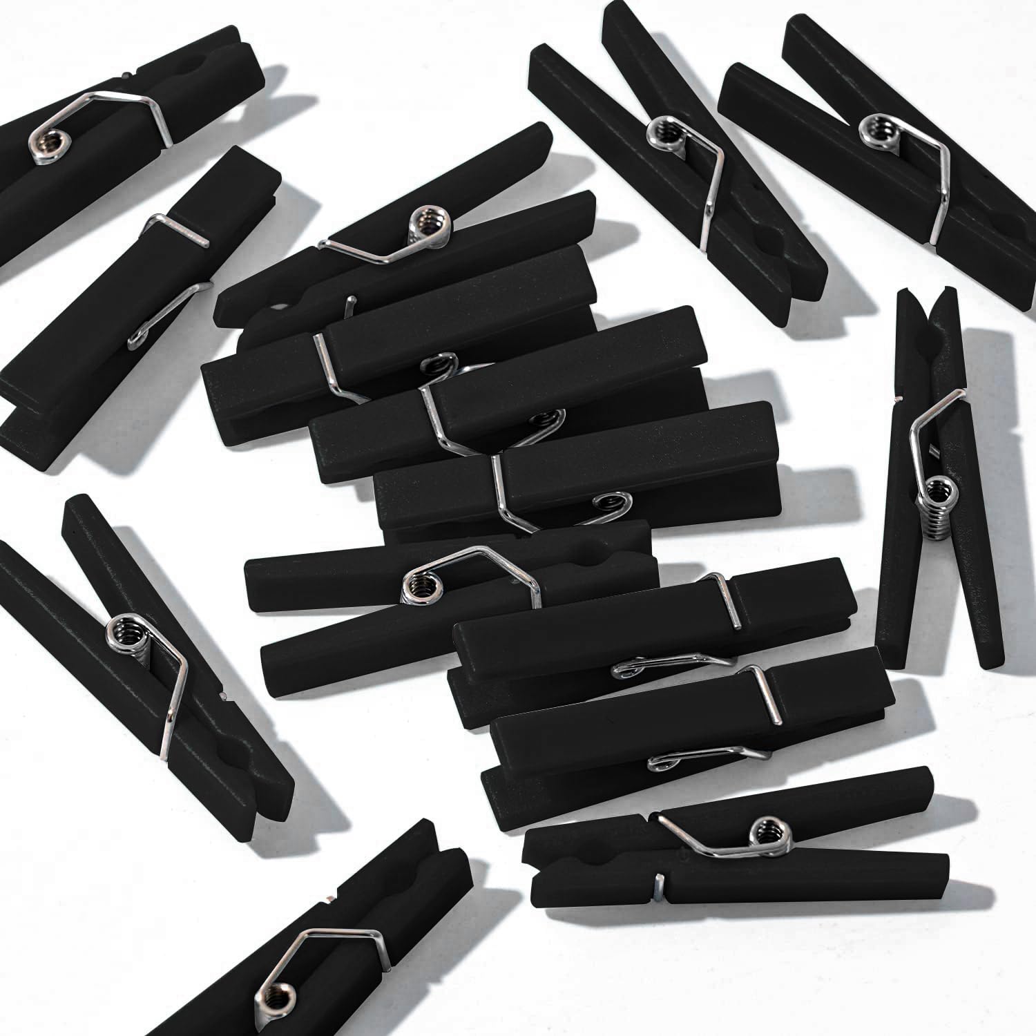 60PCS Baby Shower Clothespin Games Mini Clothes Pins 1.4 inch for Party Decorations(Black)