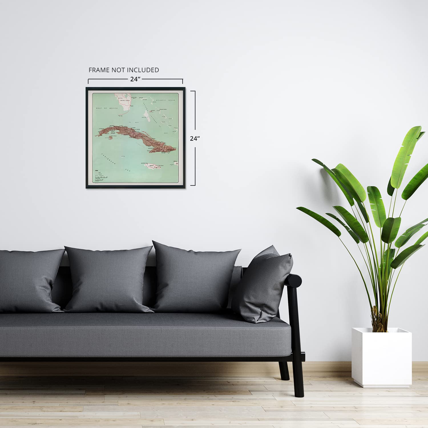 Historix Vintage 1962 Cuba Map Print - 24X24 Inch Vintage Map Of Cuba Poster - Old Mapa De Cuba Wall Art - Republic Of Cuba Hist