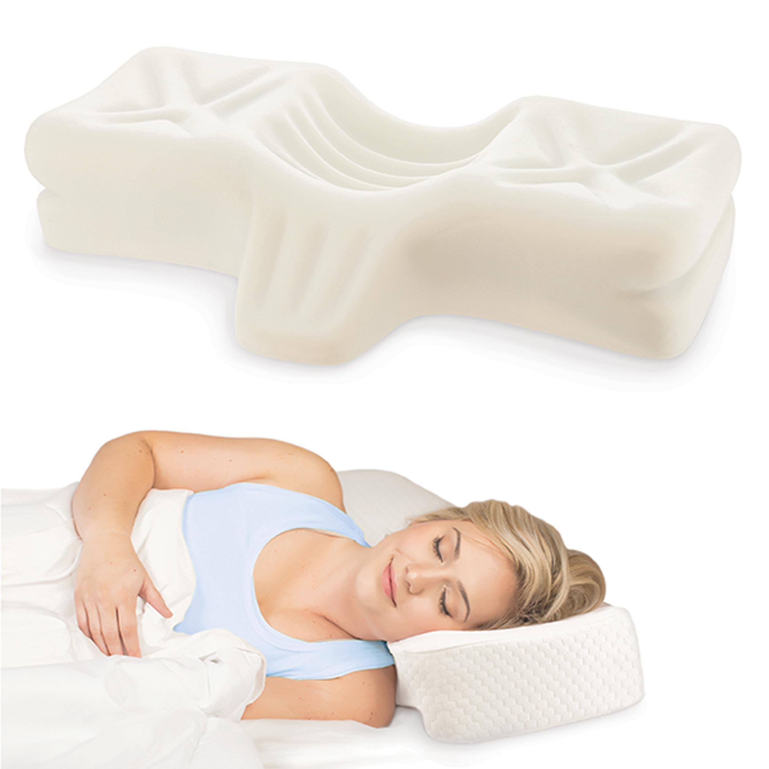 Therapeutica Pillow, Firm Orthopedic Support, Back Or Side Sleeping, Average