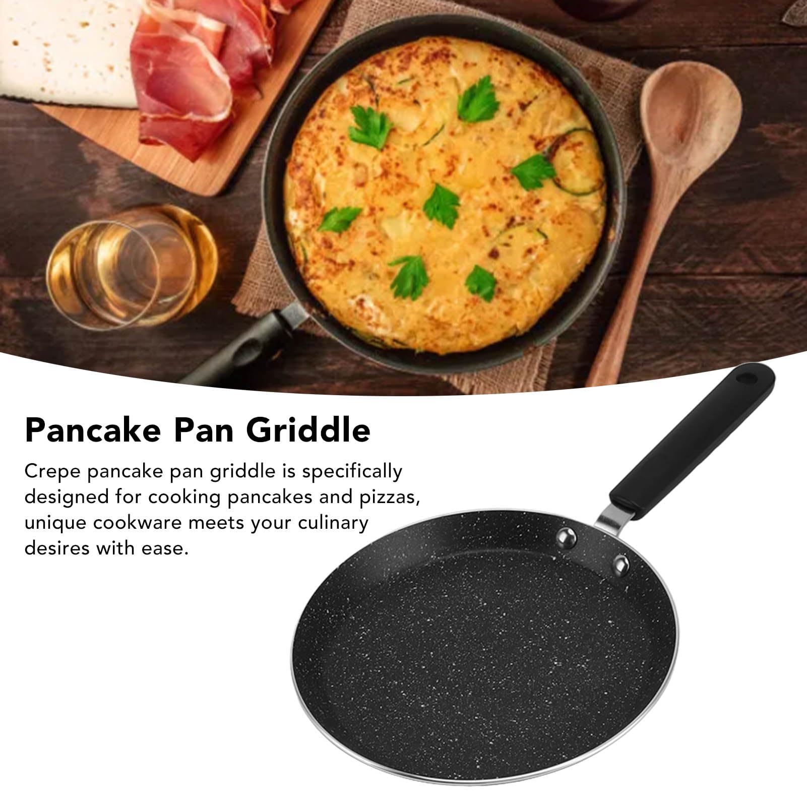 Luqeeg Nonstick Crepe Pan, 6 Inch Aluminum Skillet for All Stovetops, Model Luqeegg2vn6yzw03-11