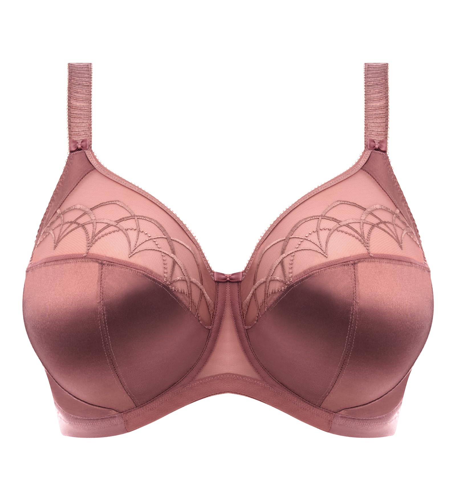 Elomi Womens Plus Size Cate Underwire Full Cup Banded Bra, Rosewood, 42Ff