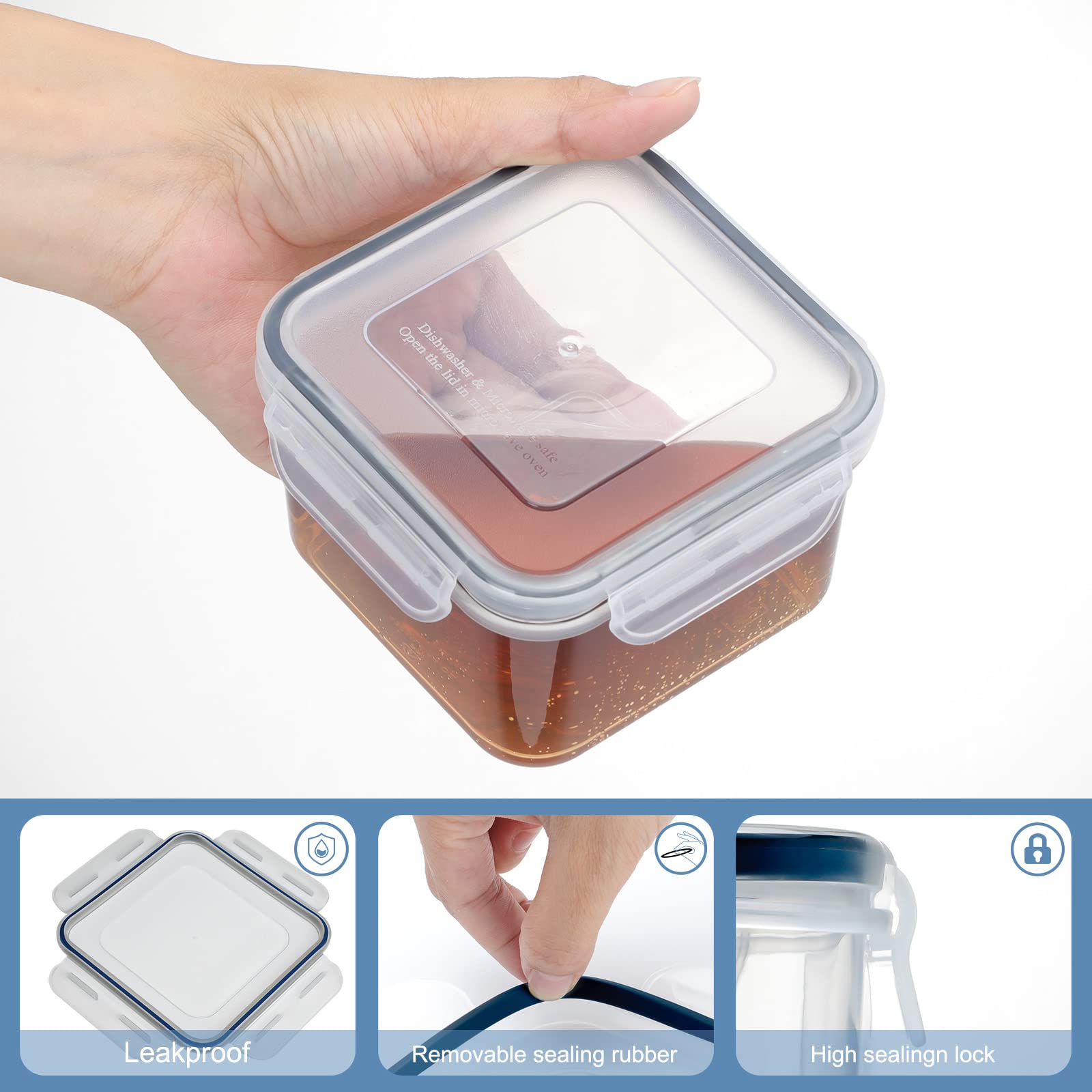 28 Pieces Food Storage Containers With Lids Extra Large Freezer Containers For Food Bpa-Free Meat Fruit Vegetables Plastic Conta