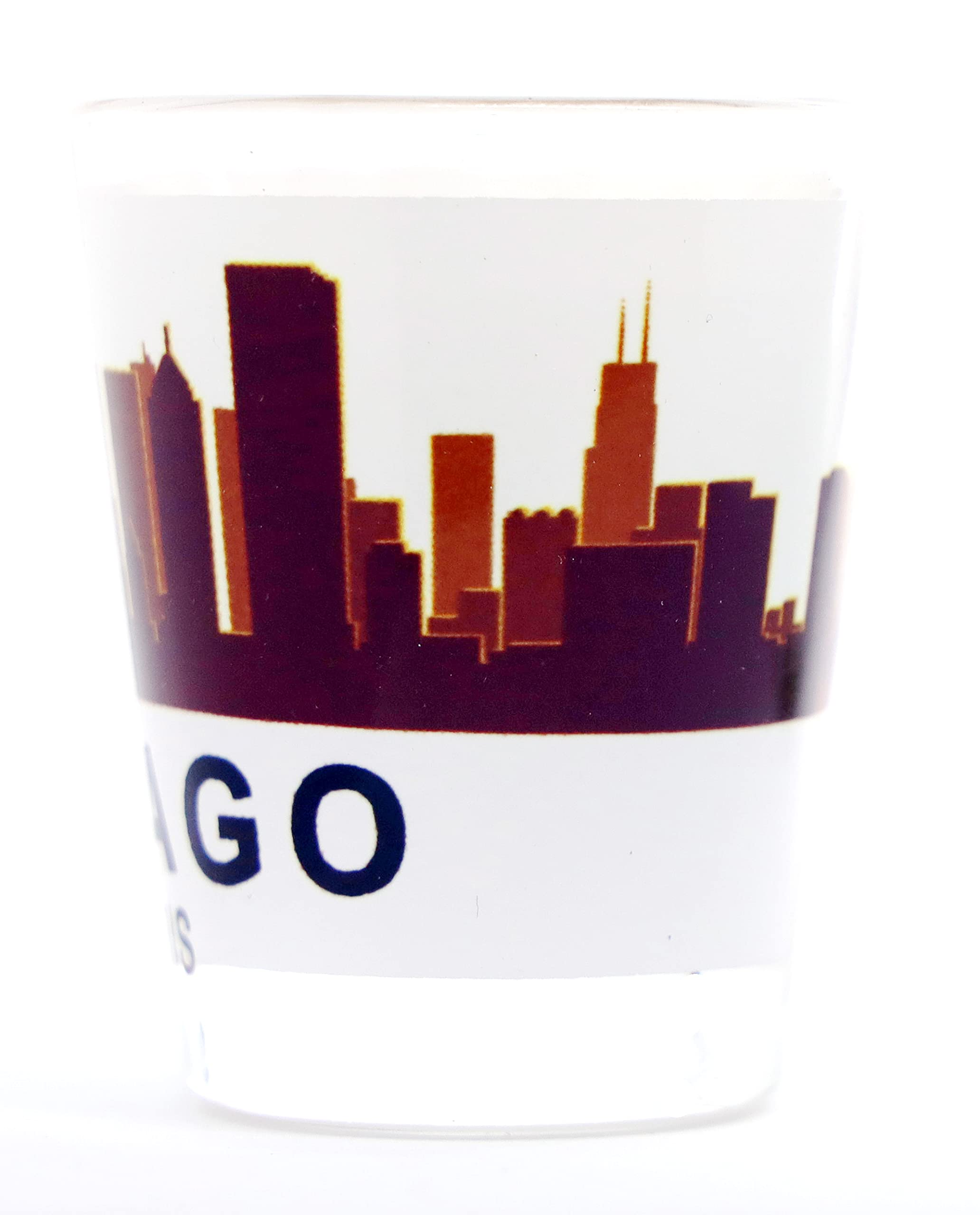 Chicago Illinois Sunset Skyline Classic Design Shot Glass