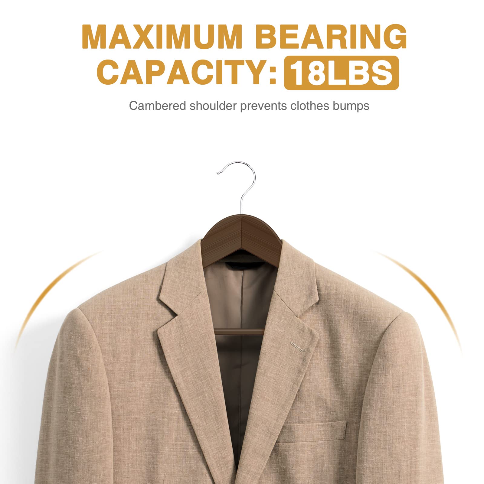 House Day Wooden Hangers 30 Pack Wood Clothes Hangers Smooth Finish Wooden Coat Hangers For Closet Heavy Duty Hangers Vintage Wo