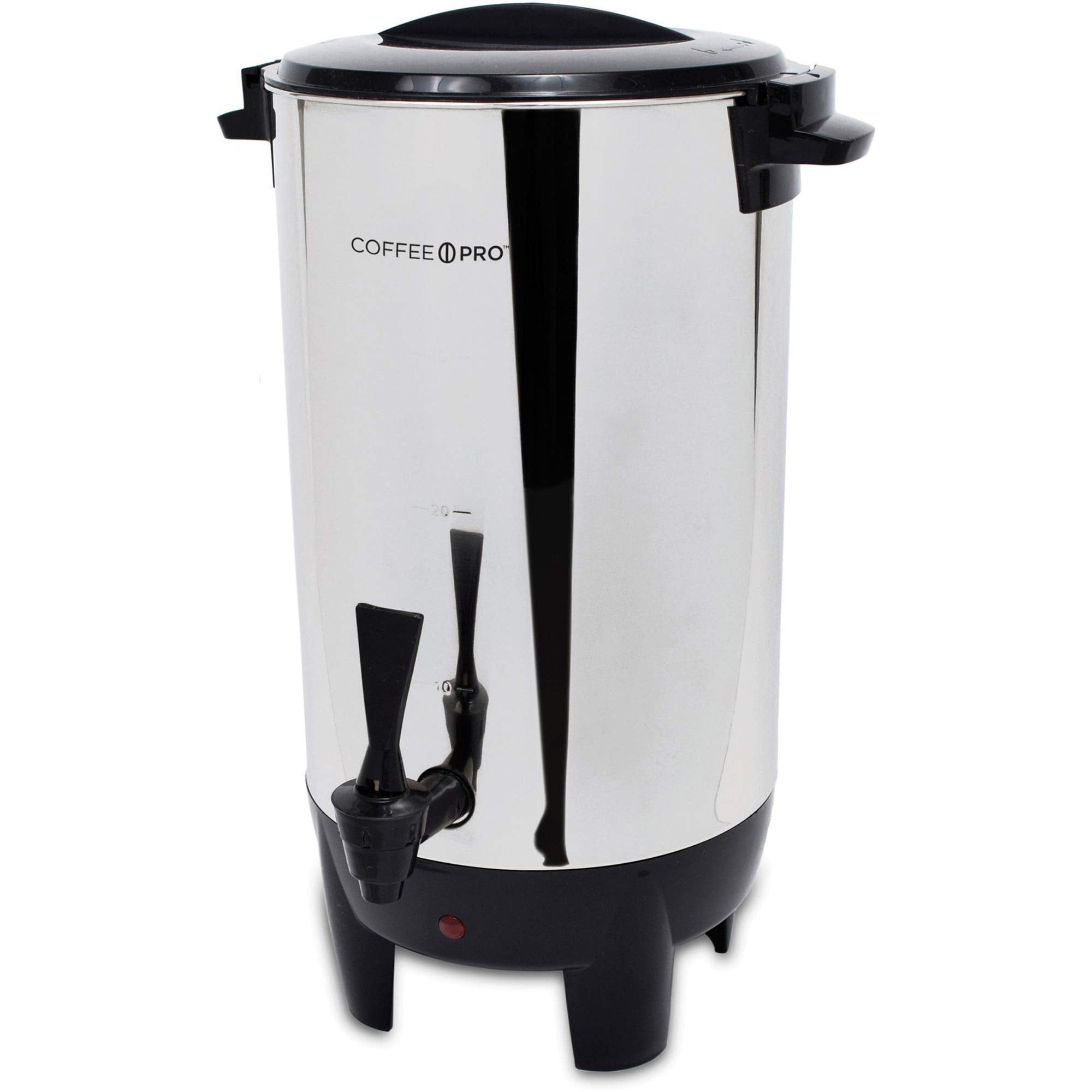 Coffee Pro CP30 30 Cup Urn, w/ Filter Basket, 10-Inch x10-Inch x15-Inch , 3 Prong, STST
