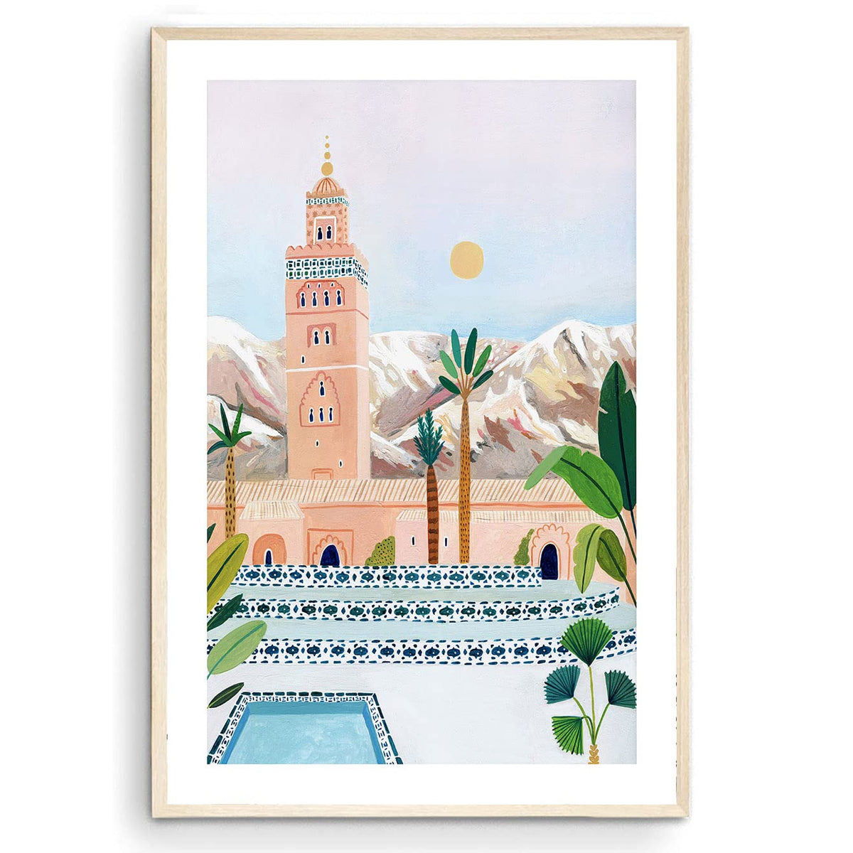 Nationcog Marrakech Art Print, Morocco Art Print, Marrakech Poster, Travel Print, Travel Poster, Moroccan Decor, Housewarming Gi