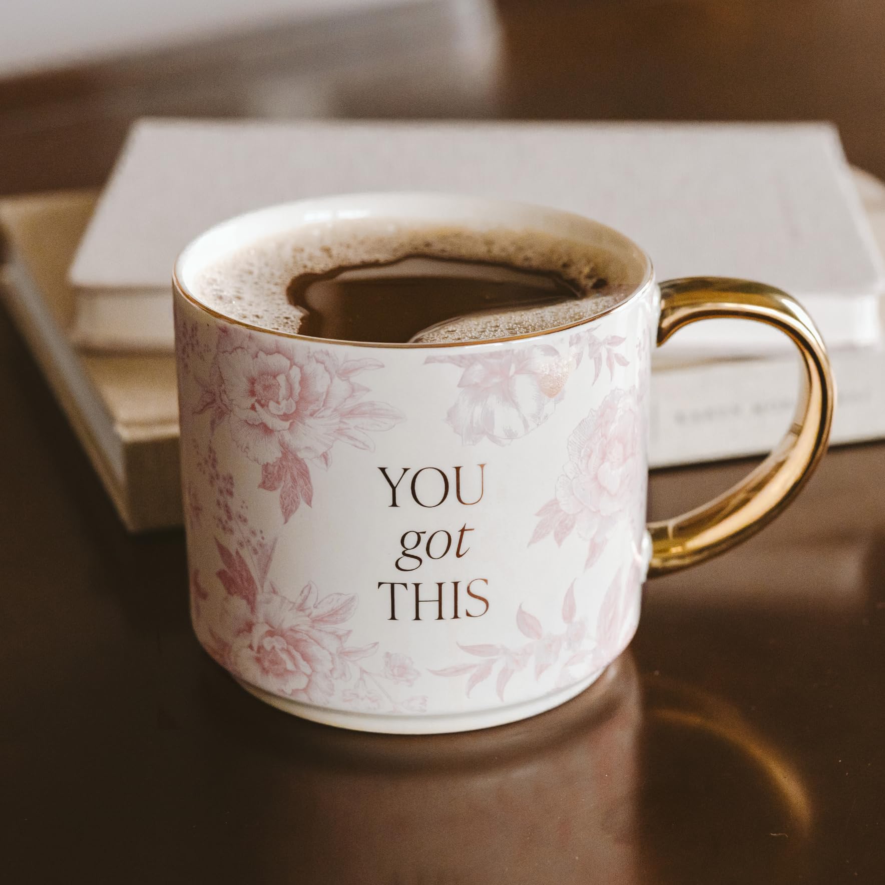Sweet Water Decor You Got This Gold Handle Coffee Mugs - 17oz Cute Coffee Mugs for Hot & Cold Drinks - Spring Home Decor and Gif