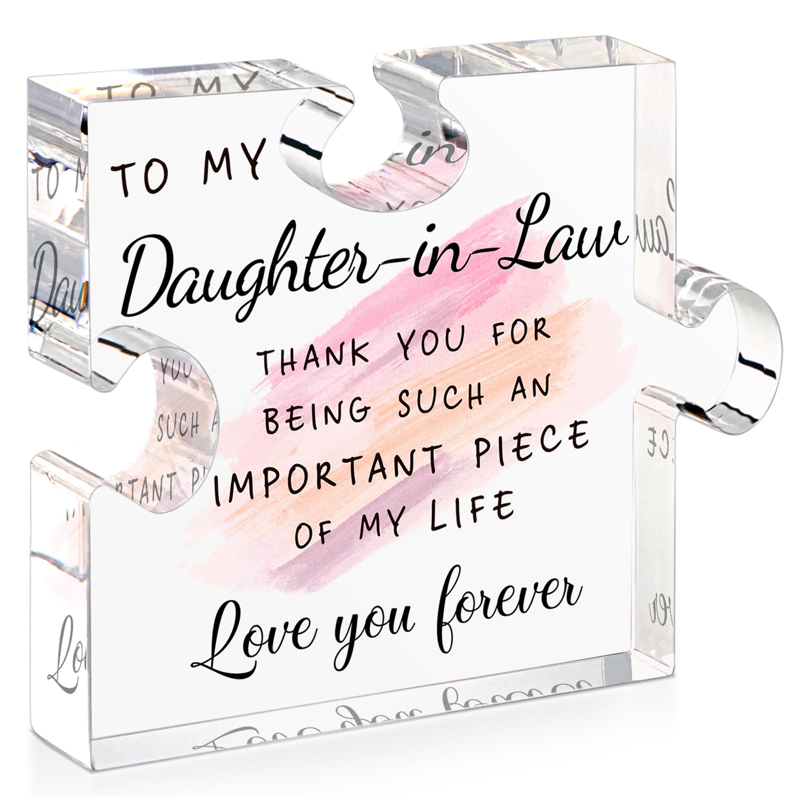 Daughter in Law Gifts from Mother in Law - Unique Daughter in Law Gift Ideas Best Daughter in Law Puzzle Piece Gift for Birthday