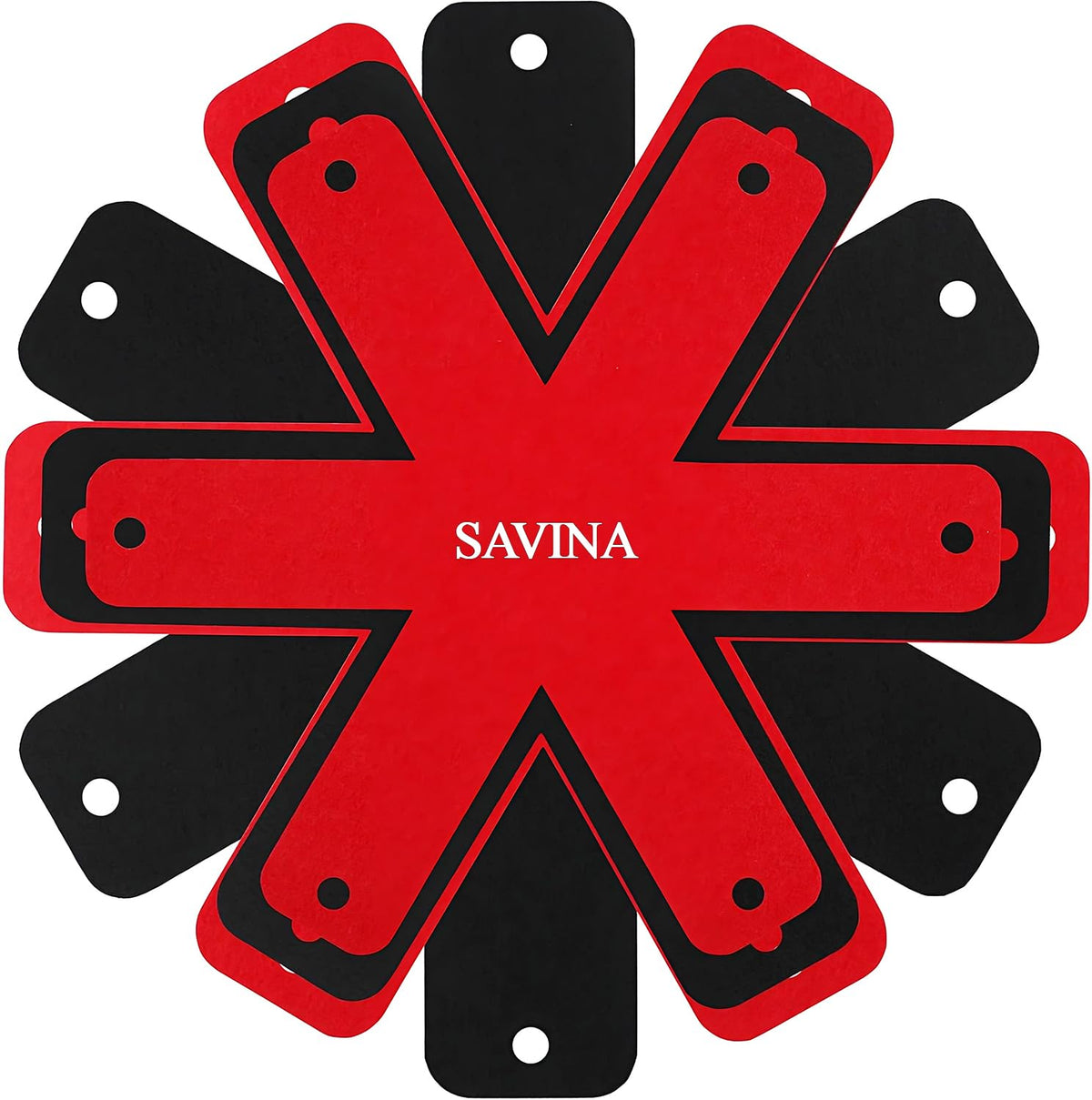 Savina Pot & Pan Protectors - Big Different Sizes (16'' 15'' 14'' 12'') - Set Of 8 - Material Felt, Cookware Protectors, Keep Ki