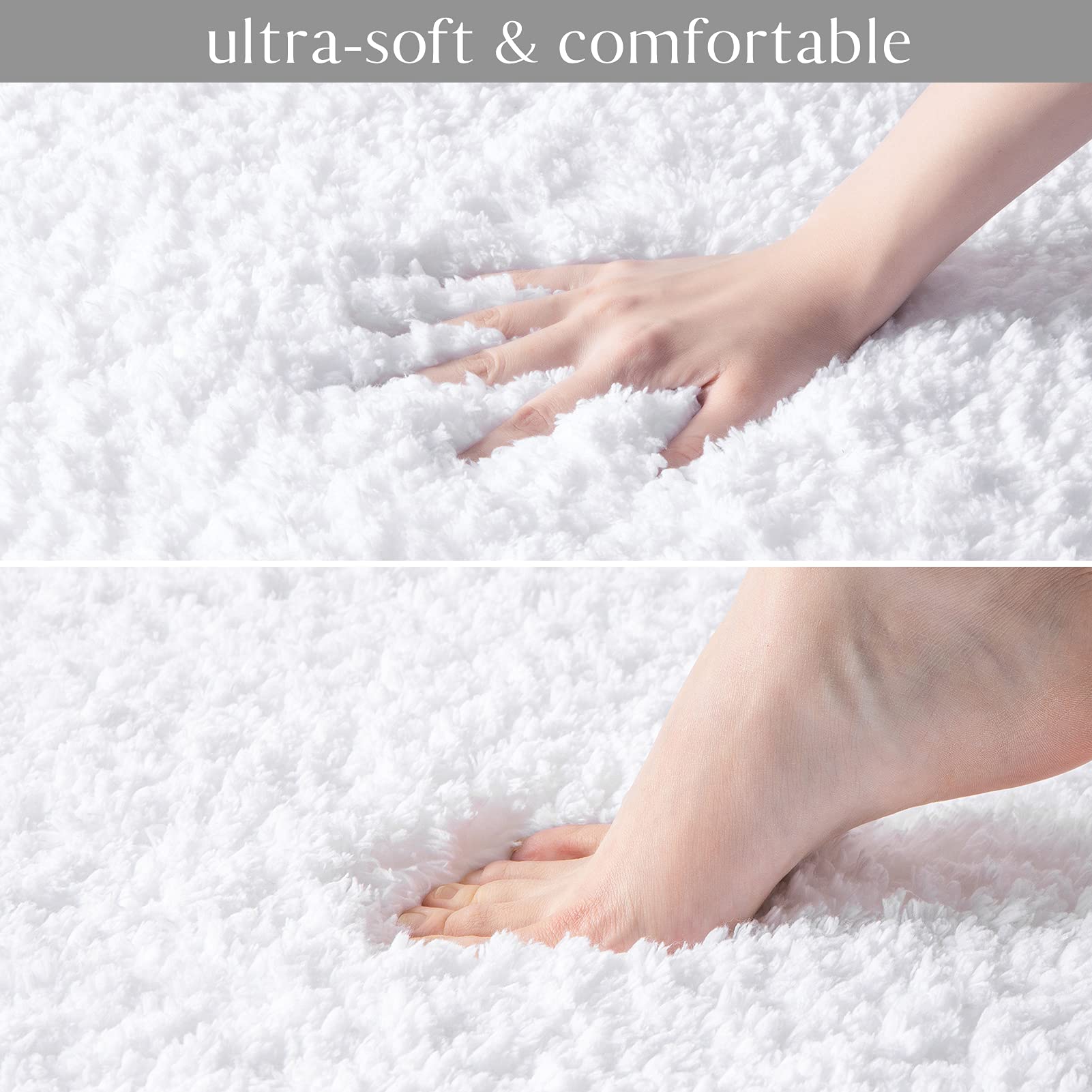 Ashler Runners Bathroom Rugs Long Non Slip Bathroom Rug Sets 2 Piece, Water Absorbing Bath Mat Ultra Soft Shower Rugs, Plush Mac