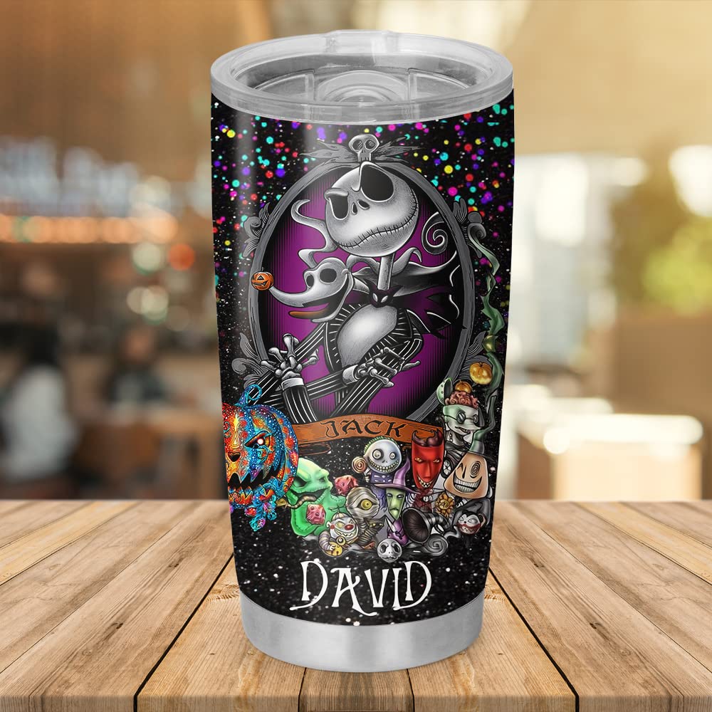 So Many Pets Personalized Sally&Jack Couple Nightmare Art Halloween Tumbler Anniversary Valentine Gifts For Him Her Wife Husband
