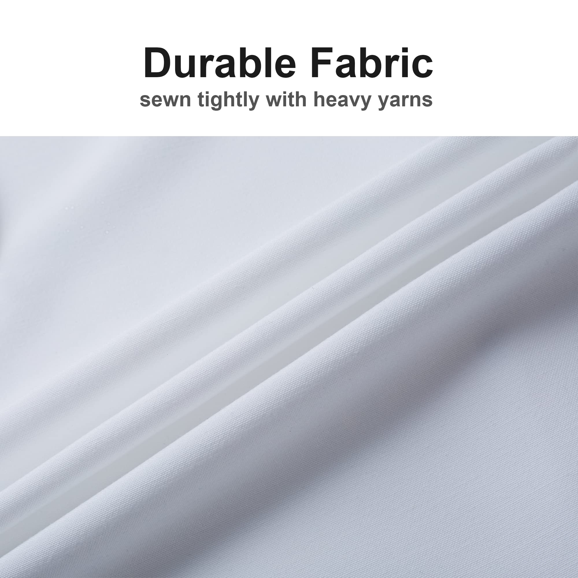 Weavric Pack Of 2 Square Tablecloth, 62 X 62 Inches Washable Reusable White Tablecloth With Hemmed Edge For Card Table, Kitchen,