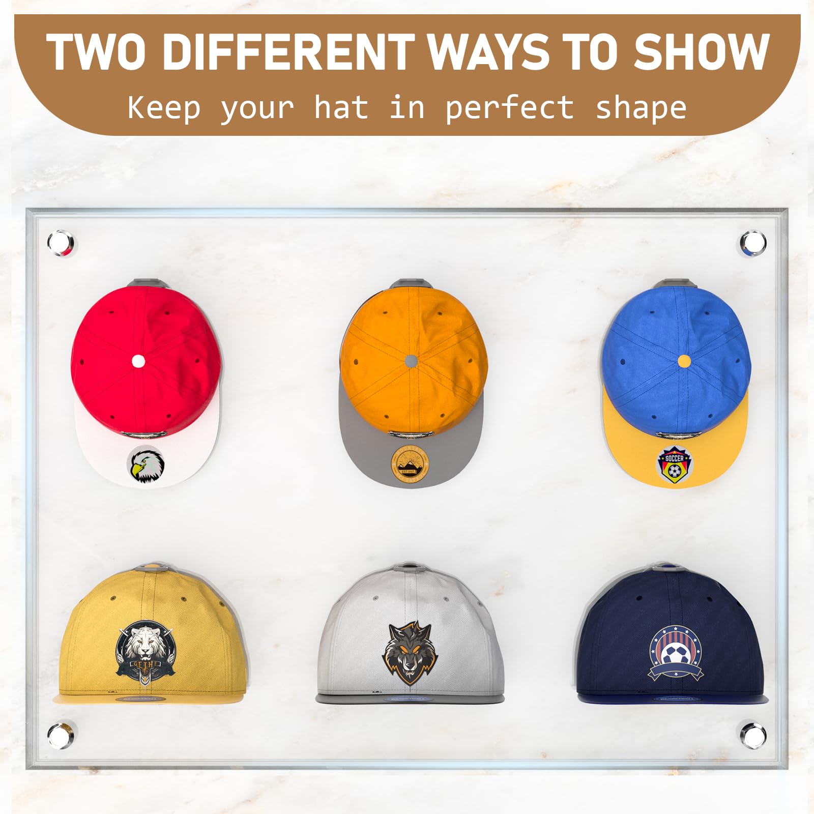 Niunuerga 48 Pack Adhesive Hat Hooks For Wall, Super Strong Hat Rack For Baseball Caps, Minimalist Hat Organizer Display For Hom