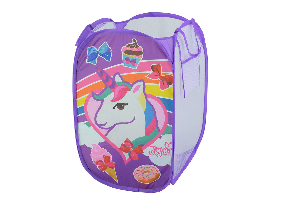 Idea Nuova Nickelodeon Jojo Siwa Pop Up Hamper With Durable Carry Handles, 21'' H X 13.5'' W X 13.5'' L