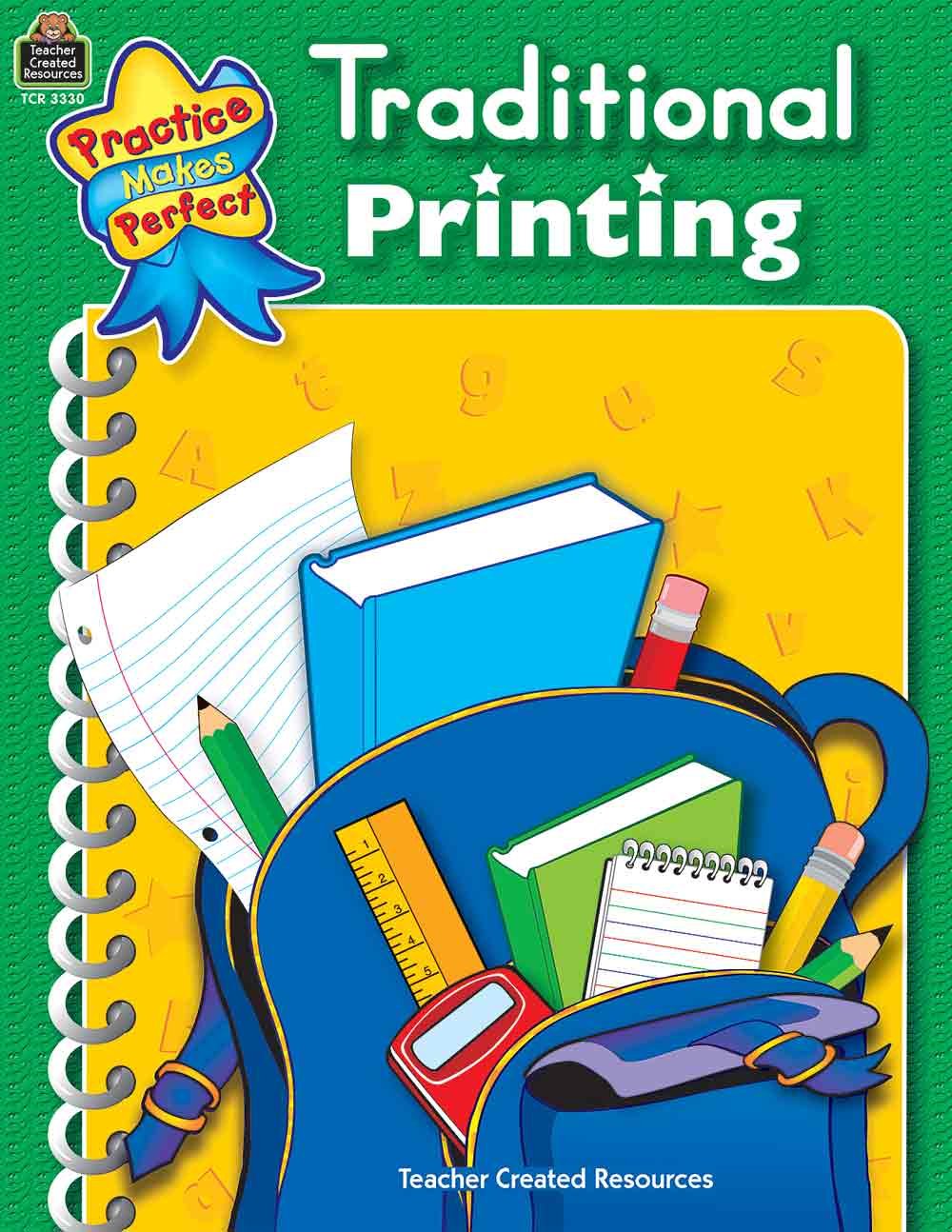 TEACHER CREATED RESOURCES TCM3330 TRADITIONAL PRINTING-PRACTICE MAKES PERFECT