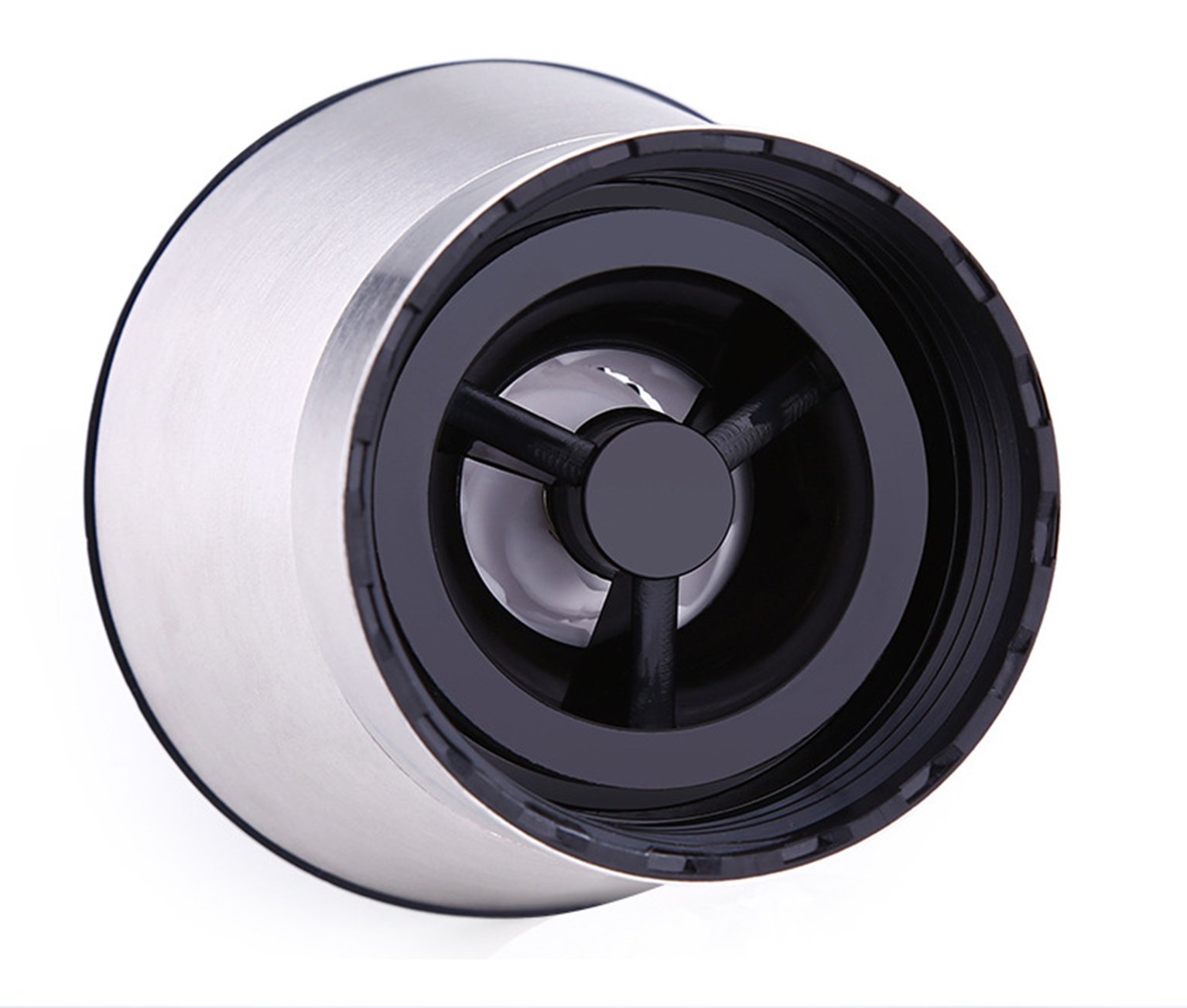 BlueSnail Stainless Steel Manual Grips Glass Salt Pepper Grinder Seasoning Bottle (7.5''  Silver)