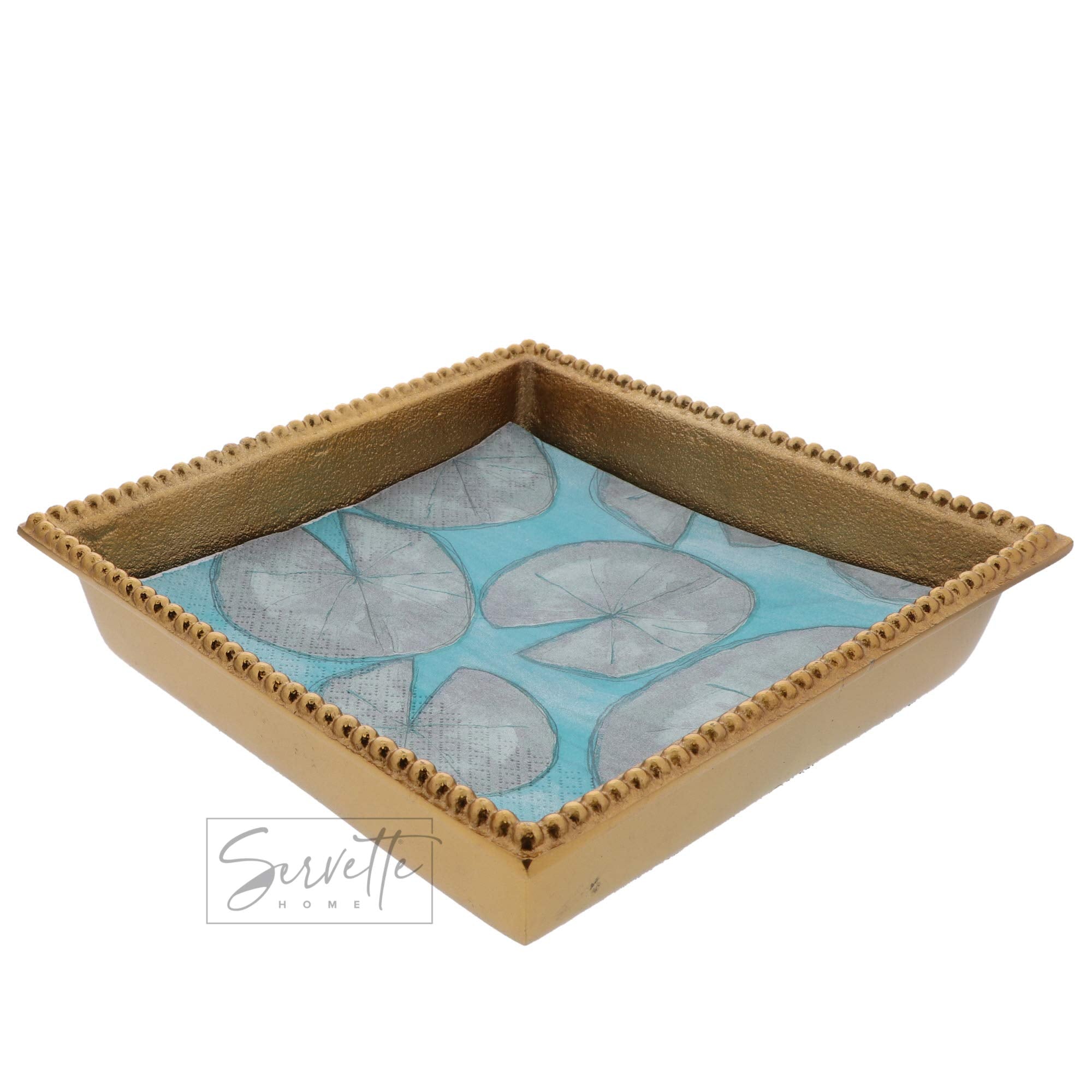 Napkin Holder Beaded Edge Metal Flat Napkin Box - Lunch
