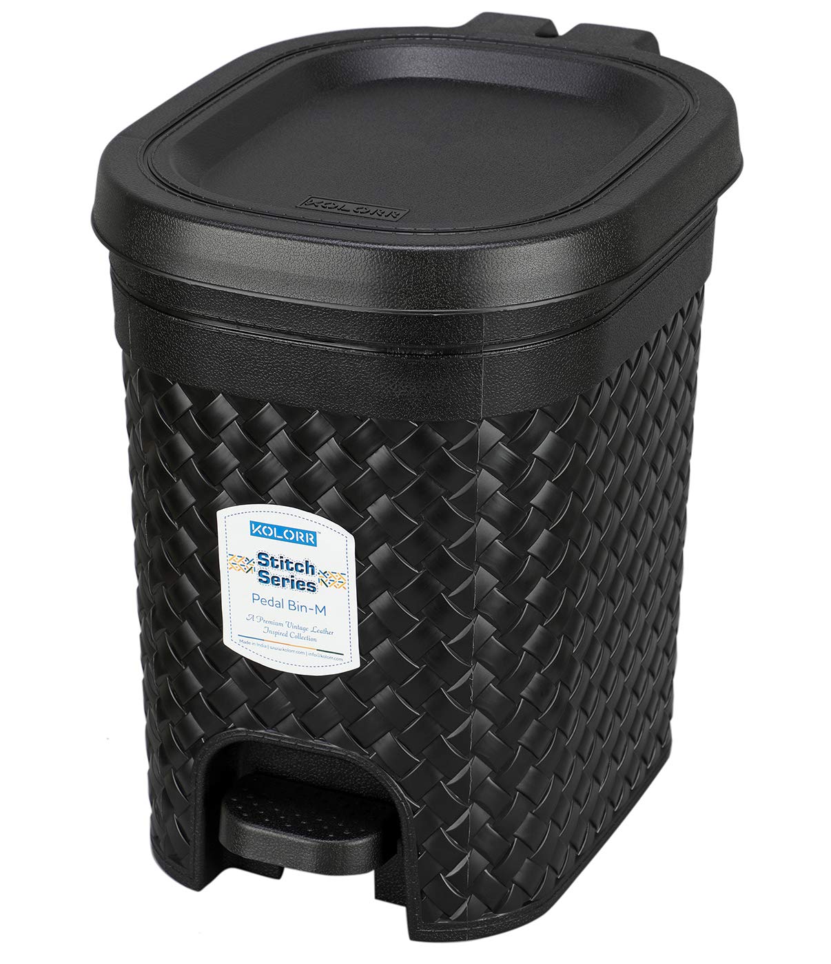 Kolorr Stitch 7 Liters Plastic Pedal Dustbin/Trash Can/Garbage Waste Bin With Lid For Home/Kitchen/Office/Bathroom & Washroom  B