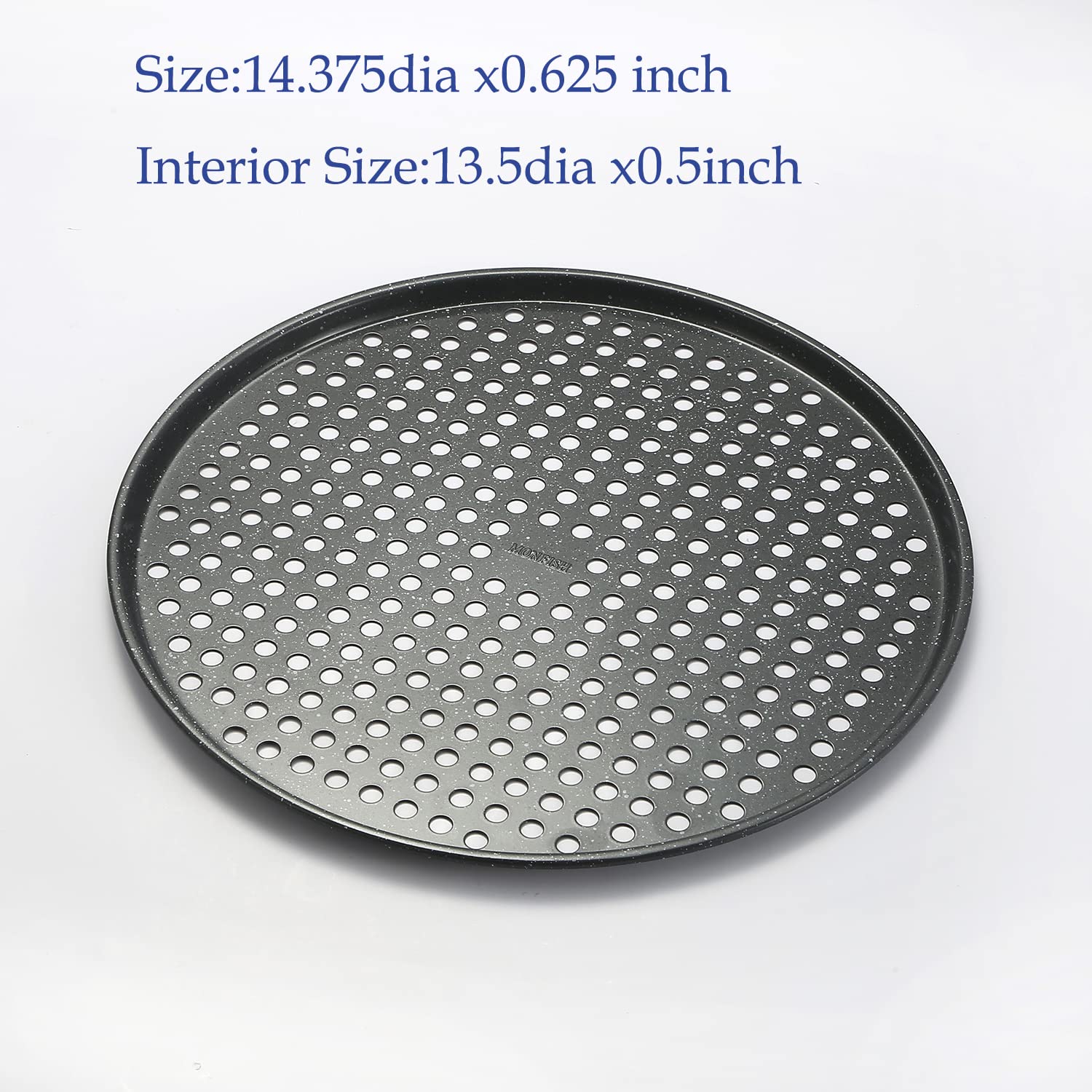 14 Inch Pizza Pan With Holes 2 Pack Perforated Huge Pizza Tray Carbon Steel Crisper Pan Non Stick Pizza Pan For Oven