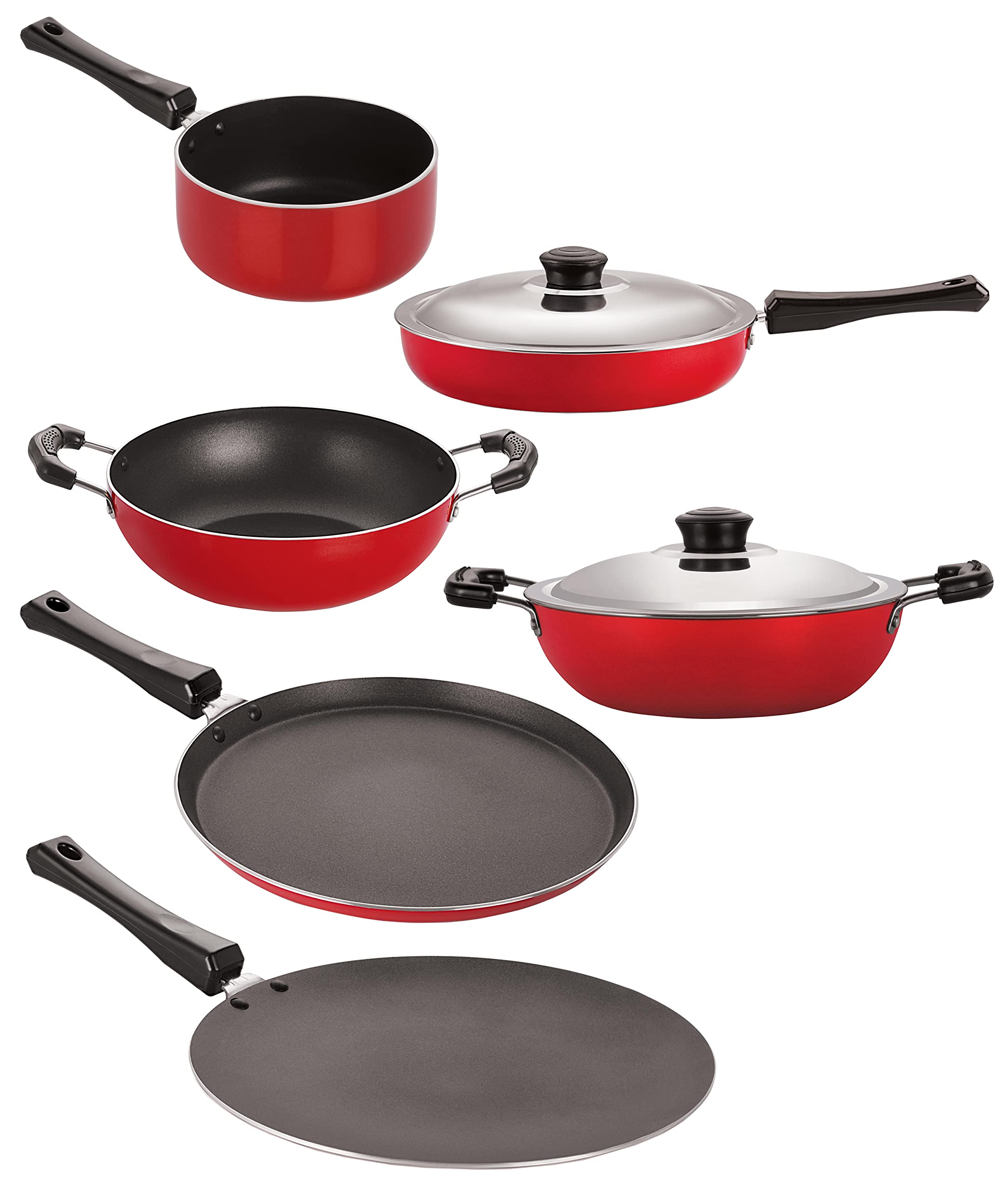Nirlon NonStick Aluminium Cookware Combo Kitchen Cooking Item Set