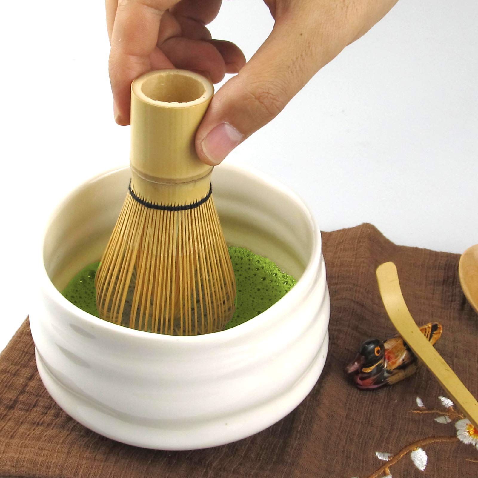 Artcome Matcha Ceremony Kit For Japanese Tea Ceremony, Traditional Matcha Bowl, Whisk, Tea Scoop, Matcha Powder Strainer, Matcha