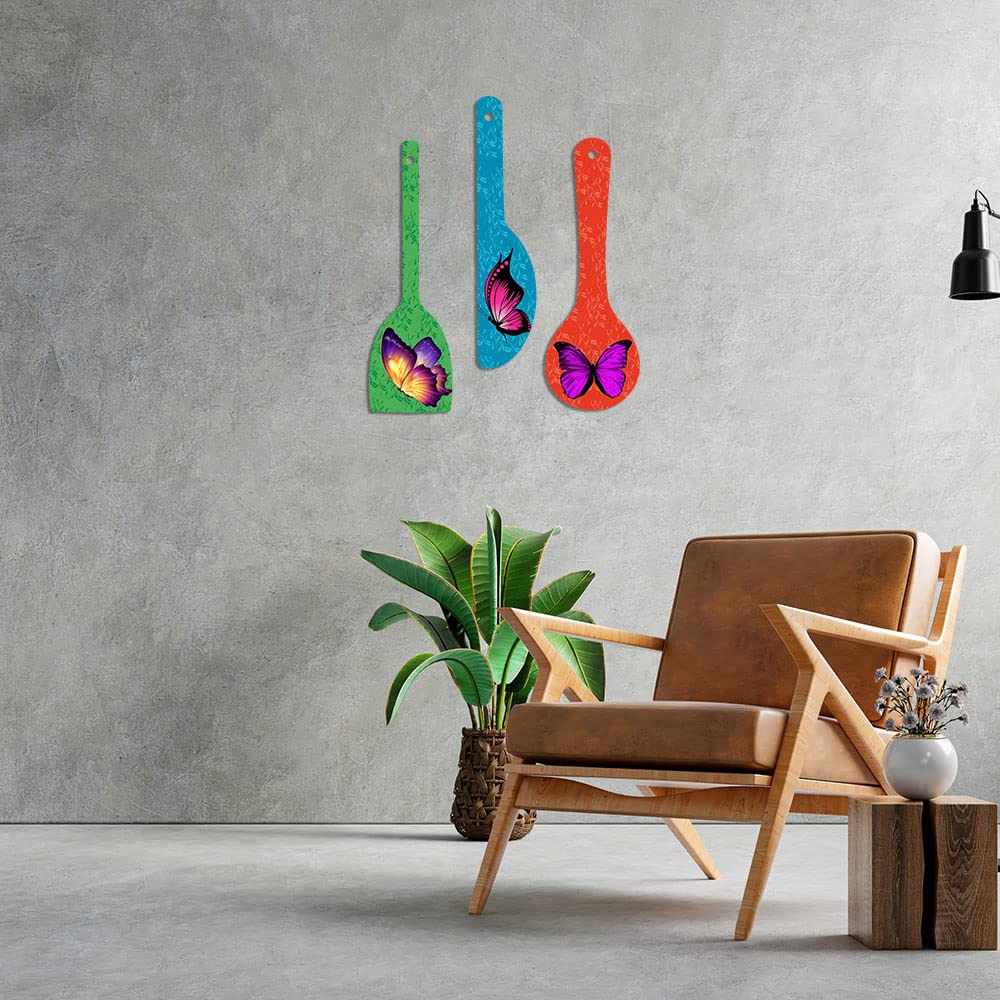 Artvibes Beautiful Butterfly Wooden Wall Hanger for Home | Office | Living Room | Gift | Modern Decoration Items | Kitchen Wall