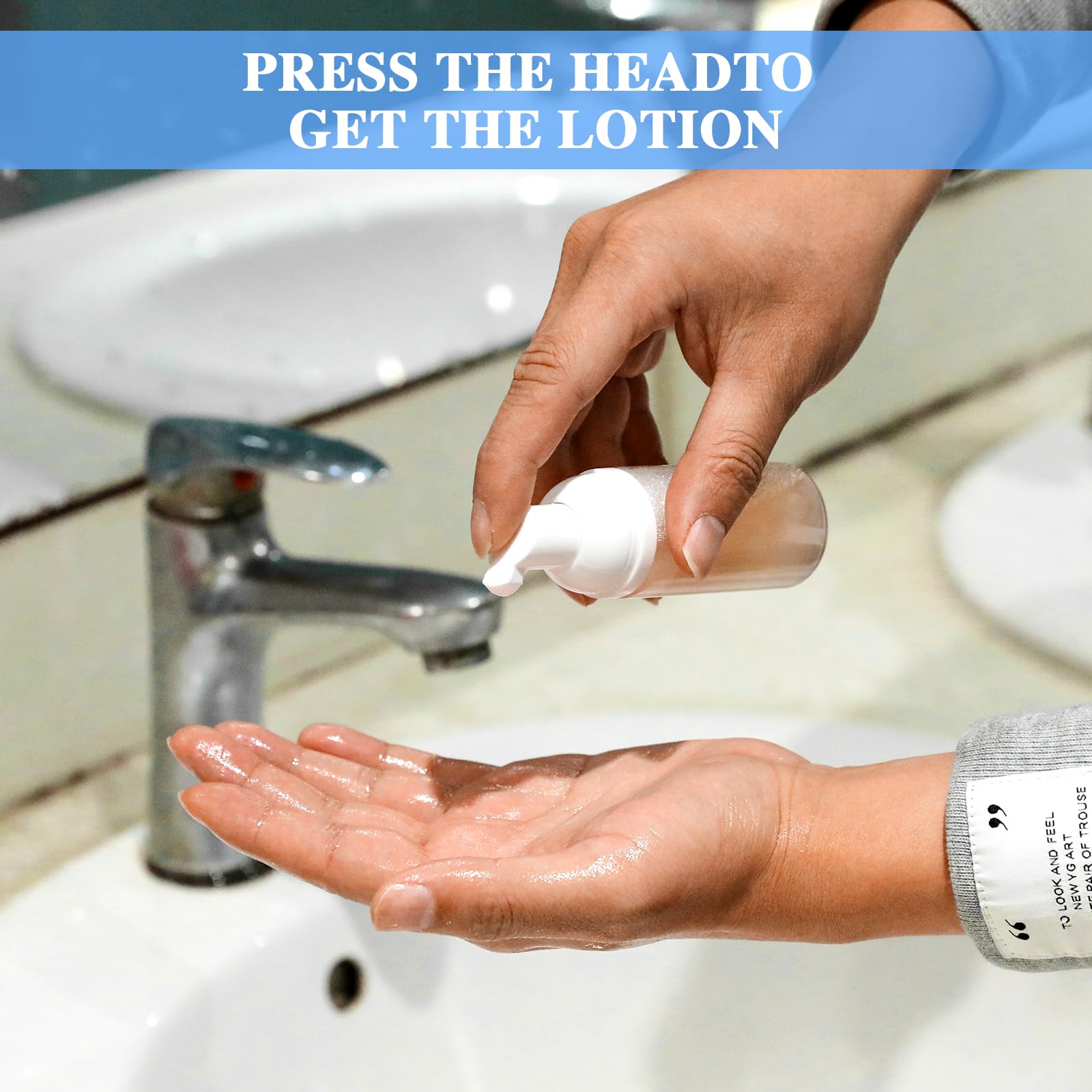 2 Pack Foam Pump Bottle Travel Small Size Mousse Foam Soap Dispenser Mini Empty Clear Plastic Foaming Soap Dispenser Refillable