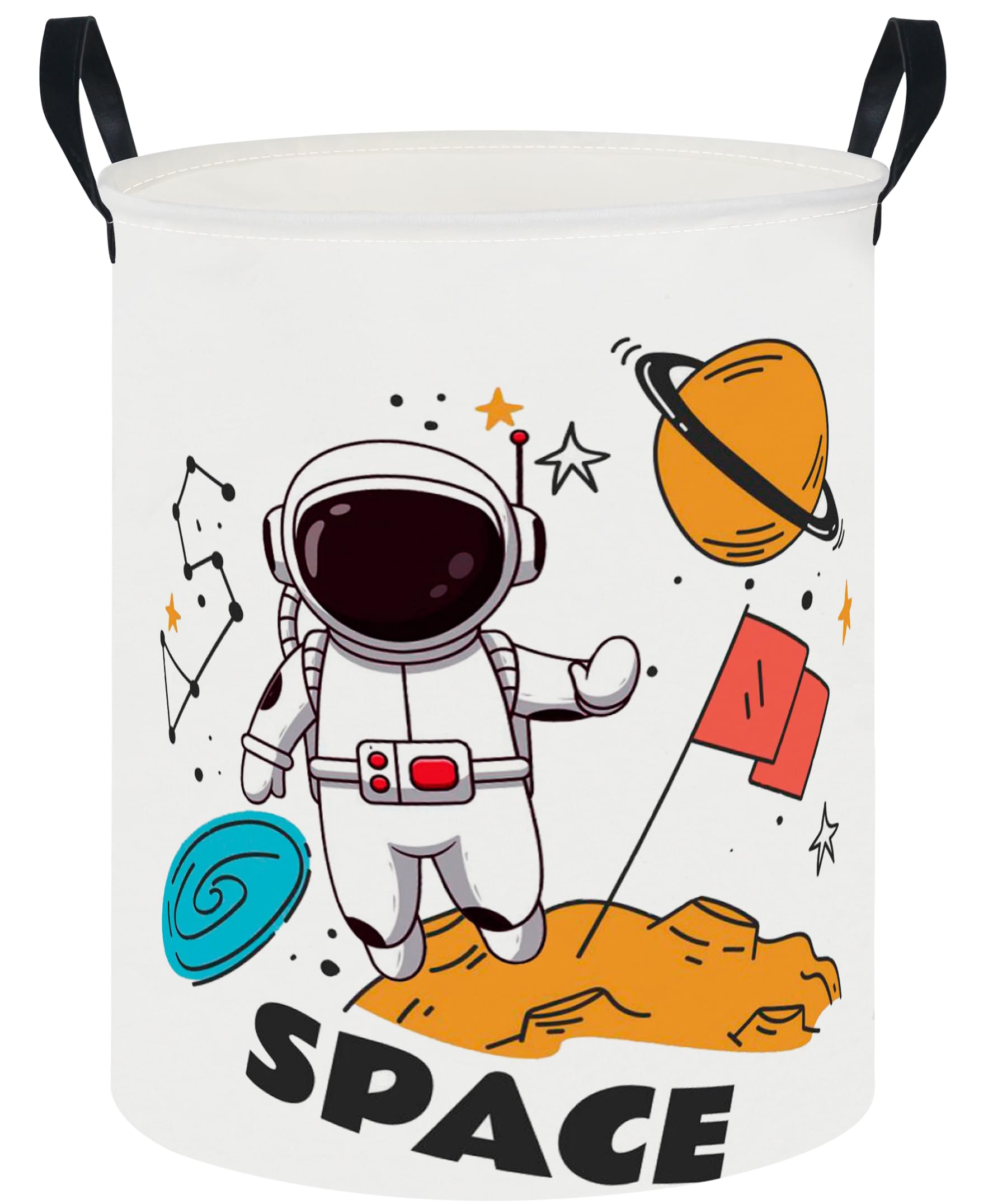 Hkec 19.7 Laundry Basket,Kids Dirty Clothes Hamper,Waterproof Toys Storage Bin,Room Decor,Gift Baskets,Nursery Hamper(Space)