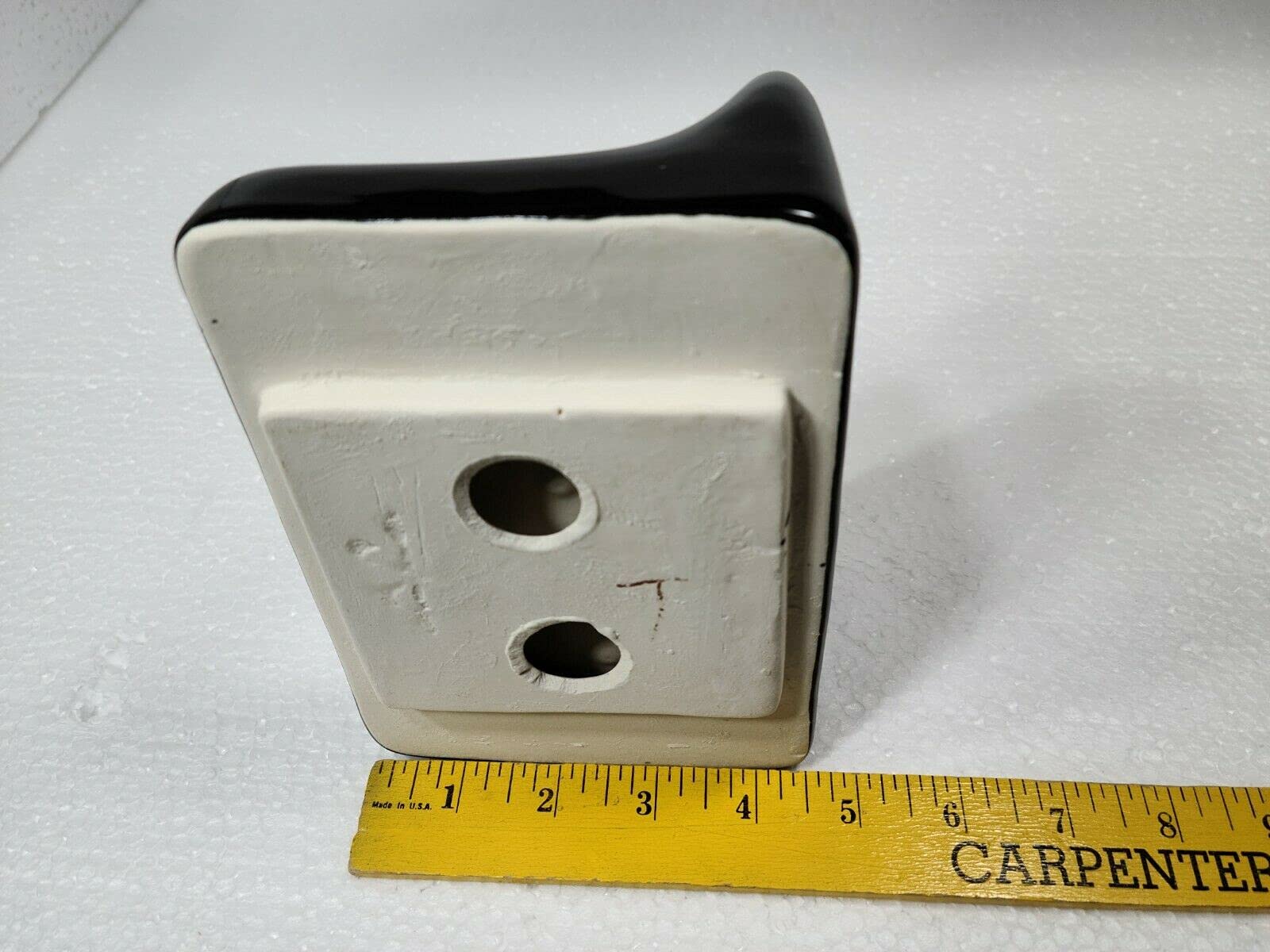 Black Ceramic Soap Dish Tray Shower Bathtub Vintage Mid Century Modern Vintage Retro