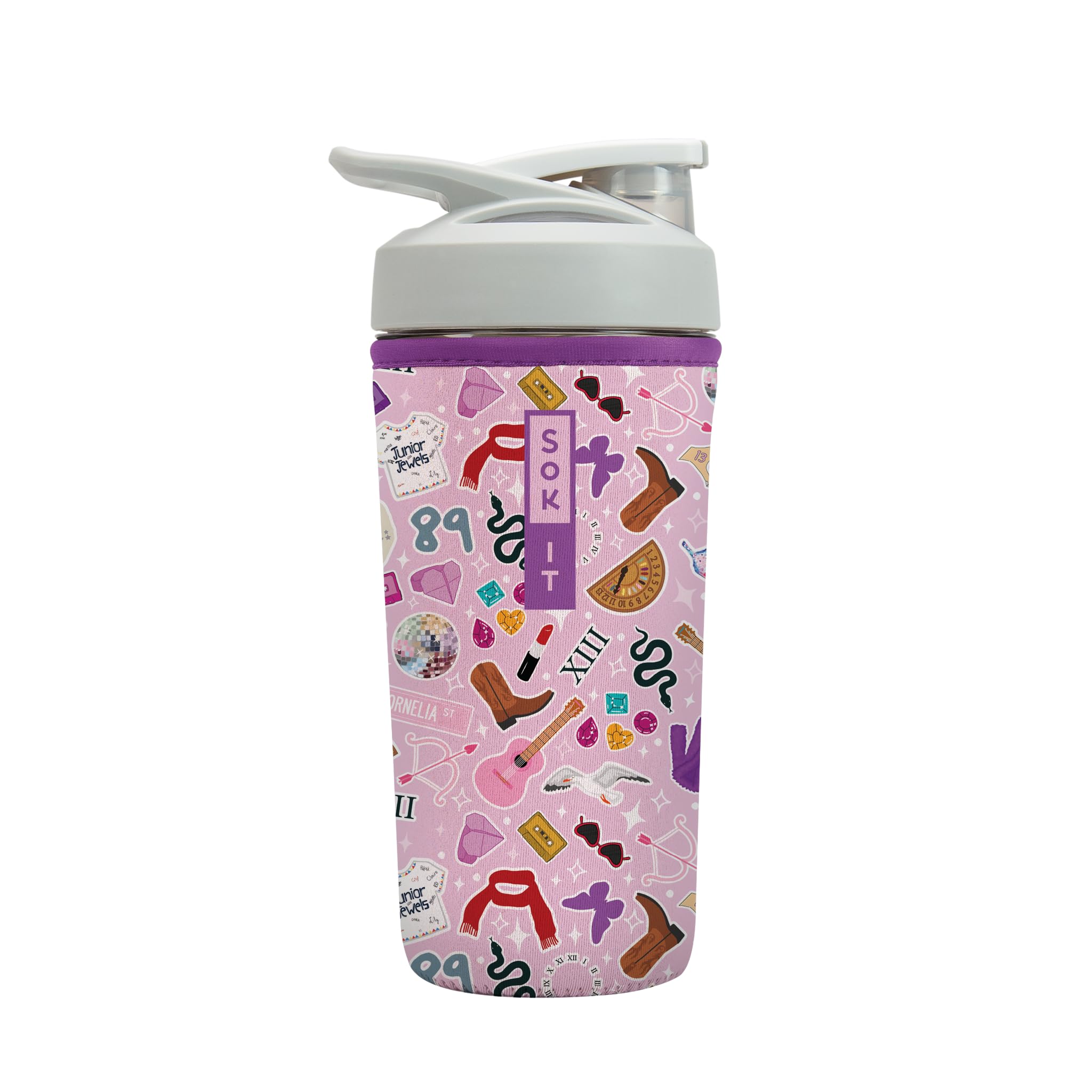 Sok It BotlSok Protein Blender Shaker Bottle Sleeve Insulated Neoprene Cover (On Tour, Fits 28oz Blender)
