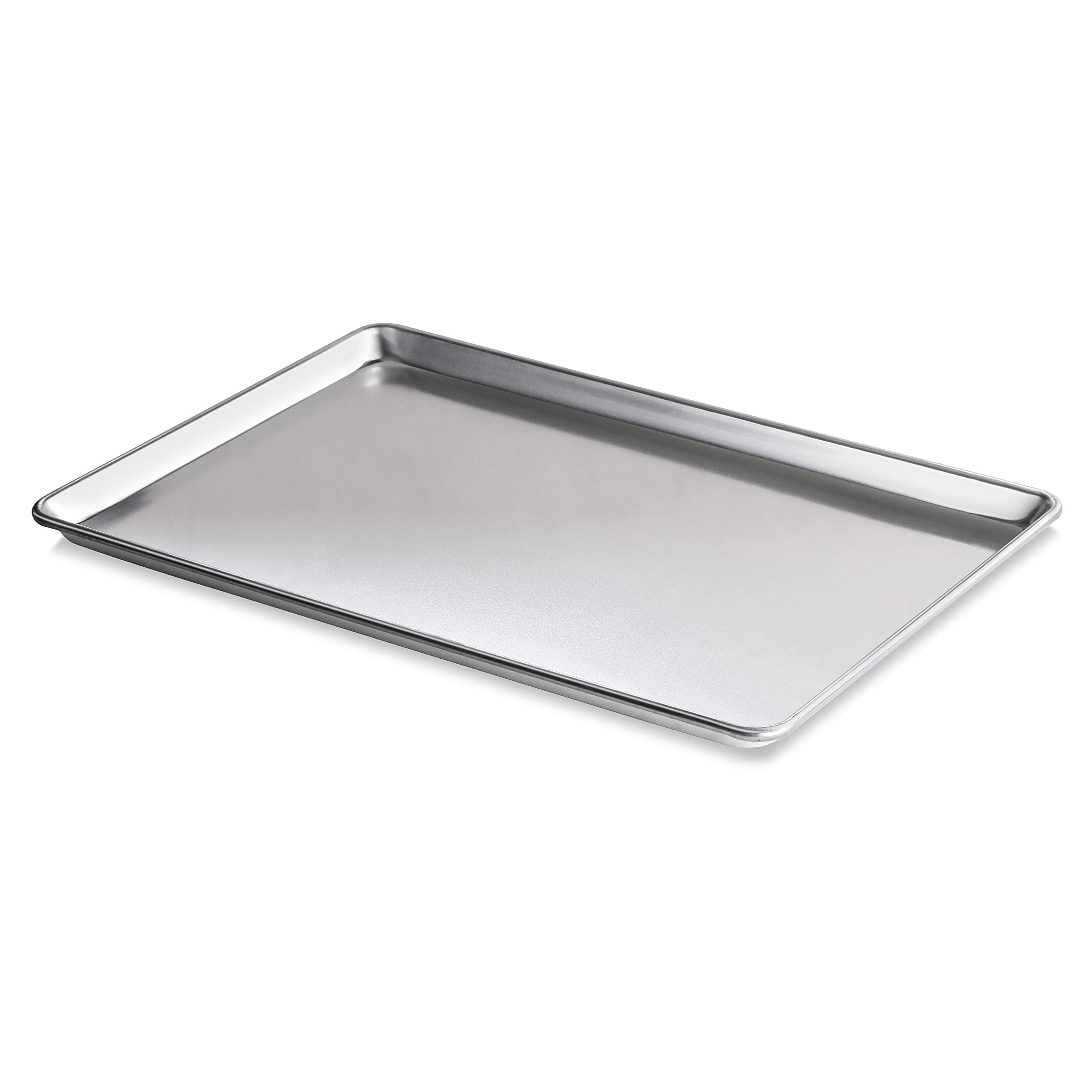 New Star Foodservice 36749 Commercial-Grade 16-Gauge Aluminum Sheet Pan/Bun Pan, 18'' L X 26'' W X 1'' H (Full Size) | Measure O