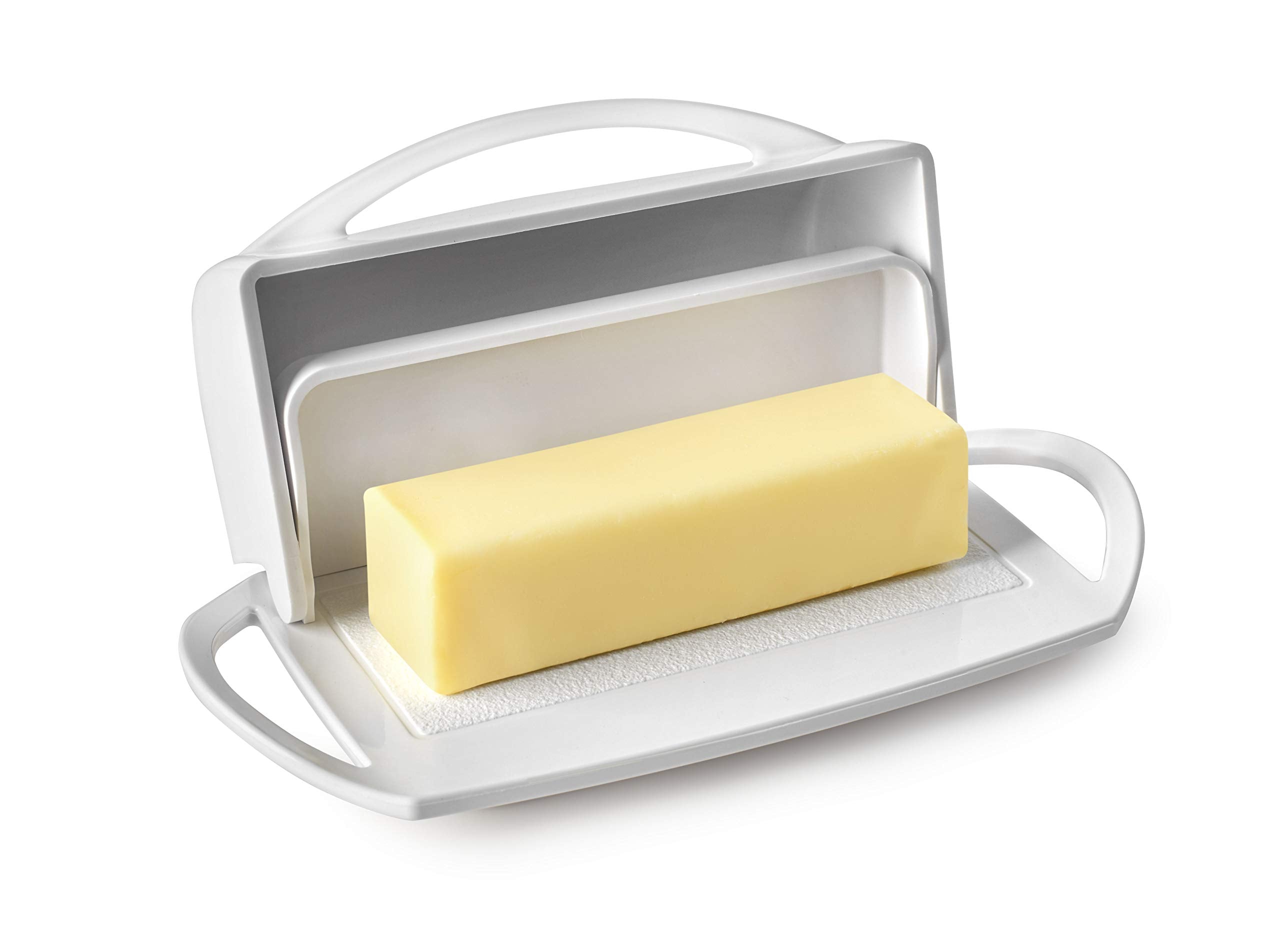 Better Dish Flip Top Butter Dish Without Spreader (White)