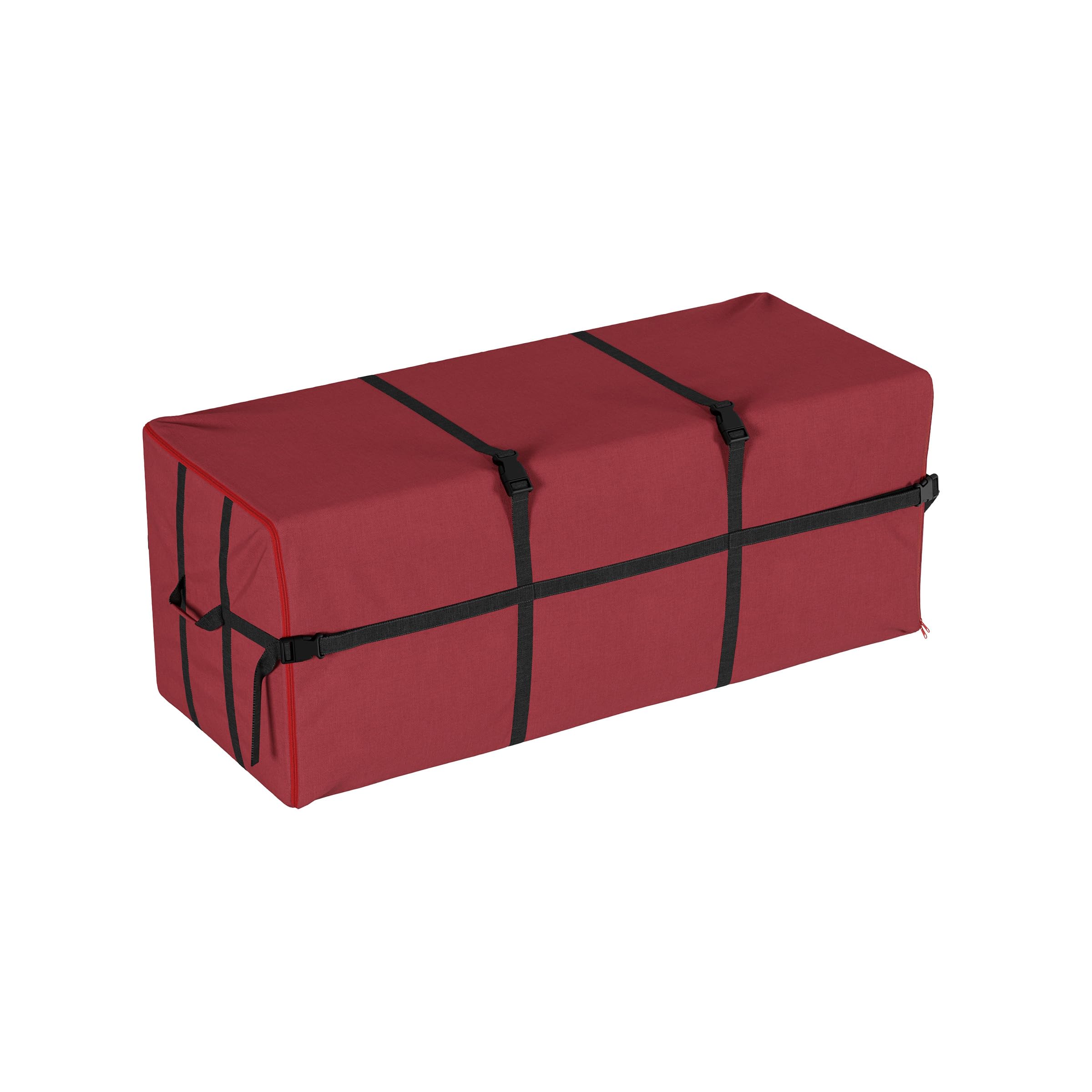 Elf Stor Heavy Duty Canvas Christmas Tree Storage Bag with Straps, fits up to 9 ft Tree, Red