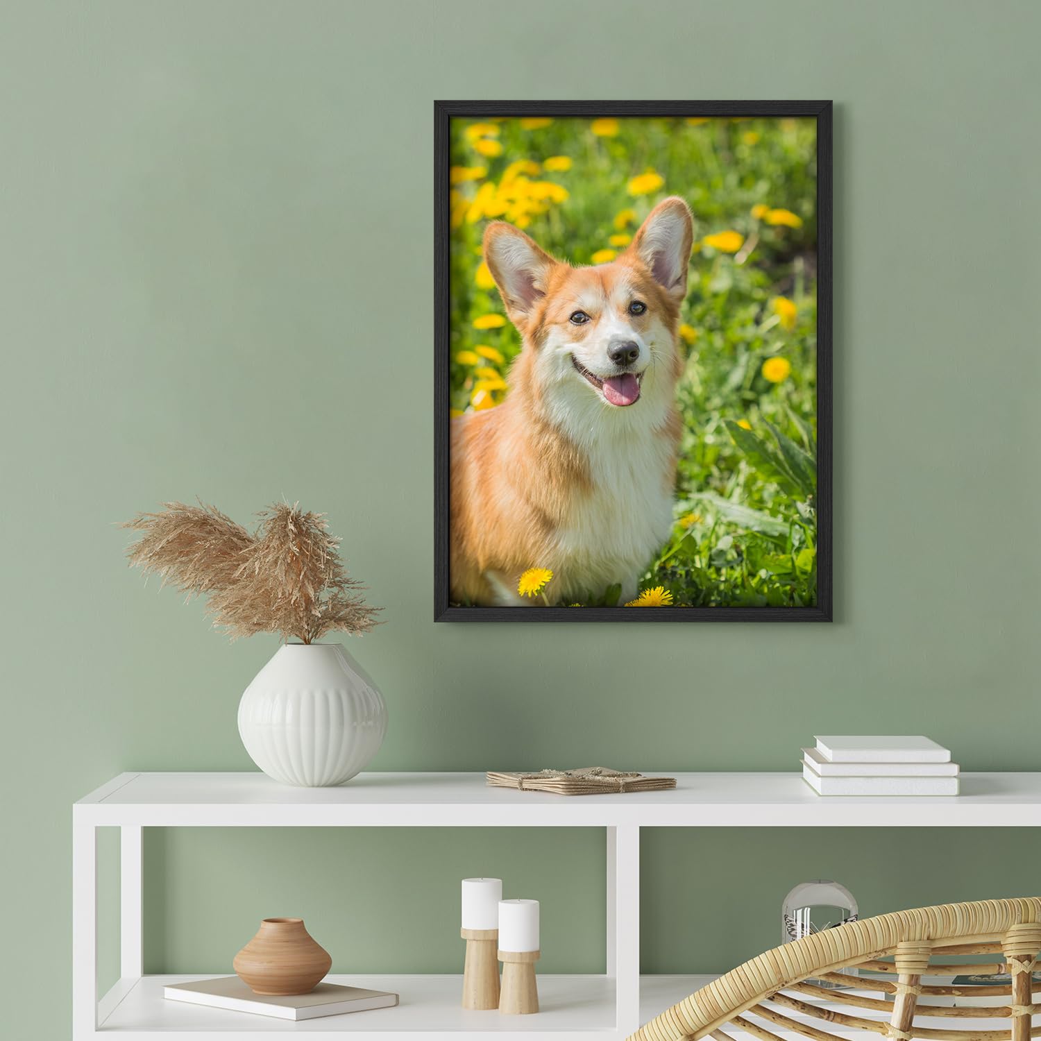 Nwt Custom Framed Poster Prints With Your Any Photos, Personalized Canvas Pictures For Wall To Print Framed - 12''X16'' Black