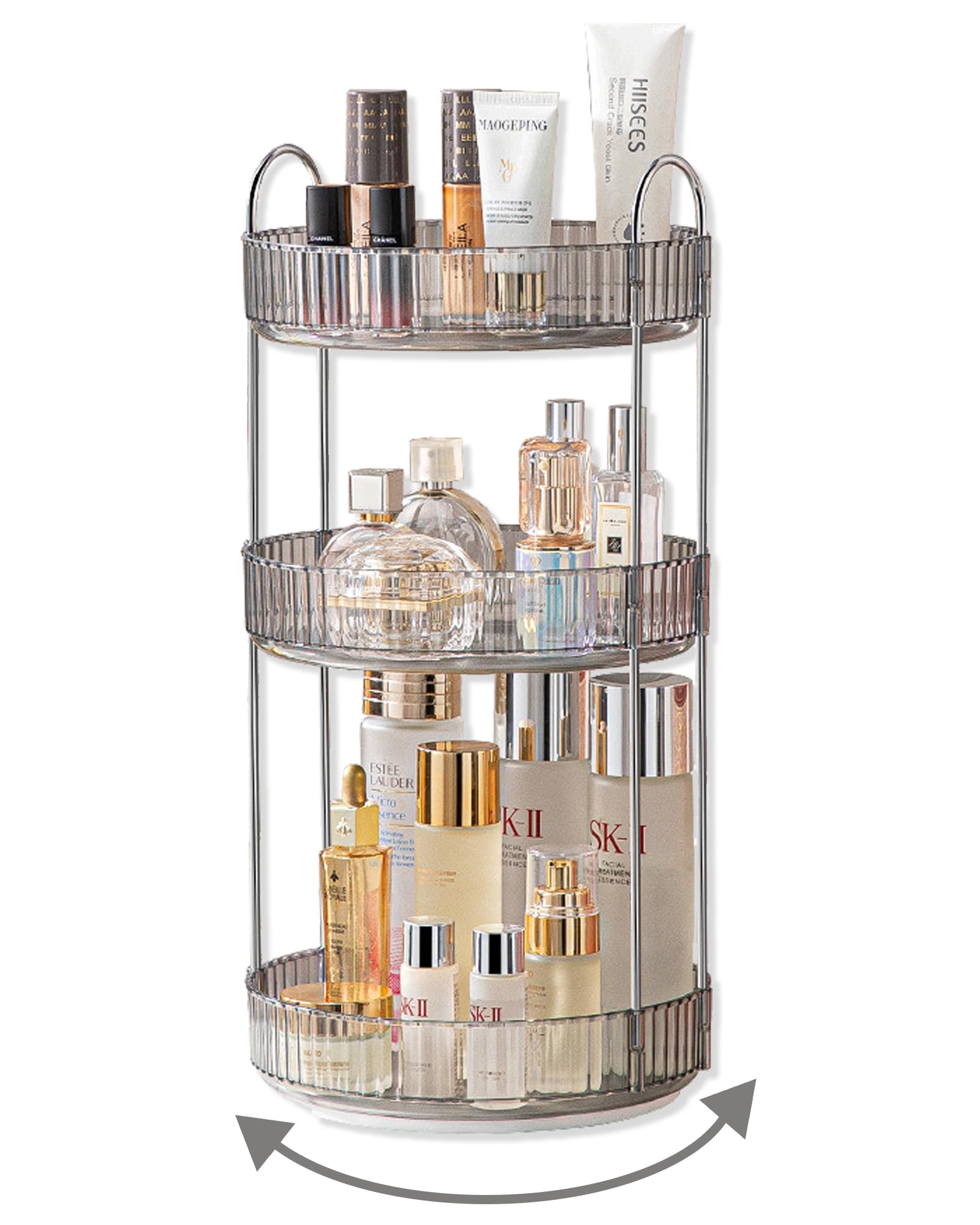 Asayuee 360 Rotating Makeup Organizer,3 Tier Large Capacity Make Up Organizers And Storage,Makeup Organizer For Bathroom,Cosmeti