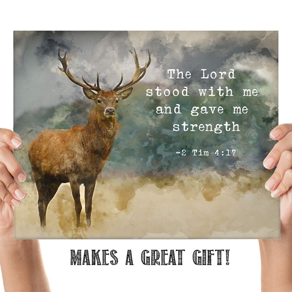 Tj Originals - For God Has Not Given, The Lord Stood With Me, 2 Timothy, Christian Bible Quote, Bible Verse Wall Print, Unframed