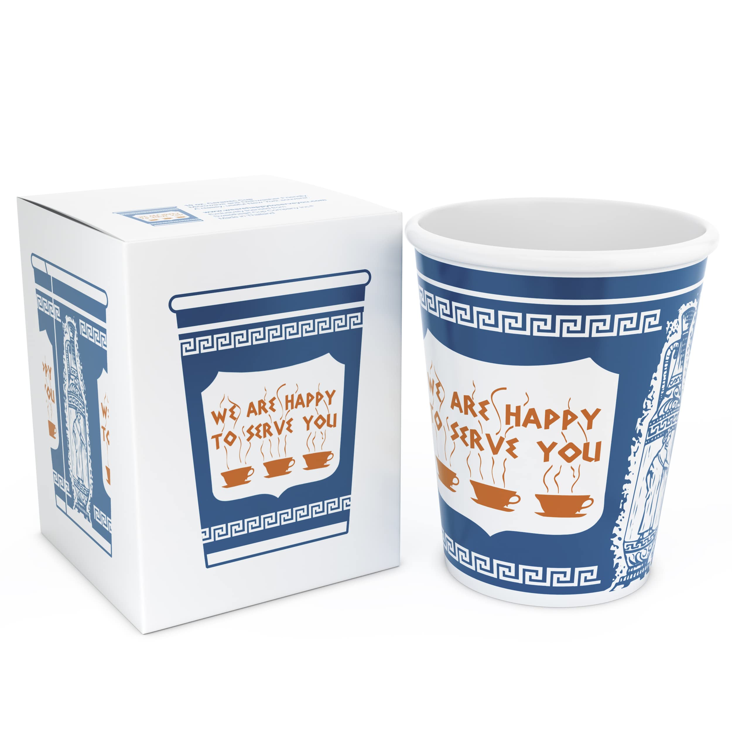 Exceptionlab Inc. 0-Ounce Ceramic Cup ''We are happy to serve you''