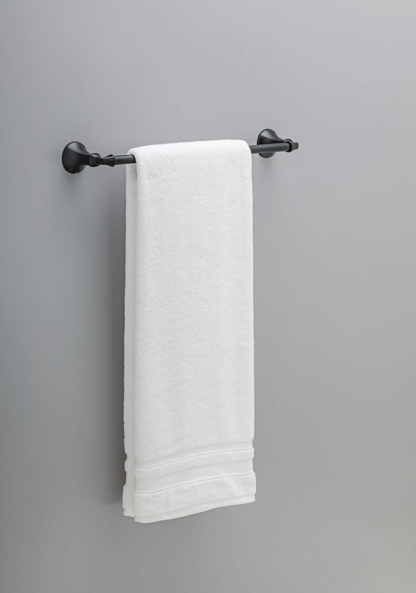 Delta 76418-BL Ashlyn 18-in Wall Mount Towel Bar Bath Hardware Accessory in Matte Black