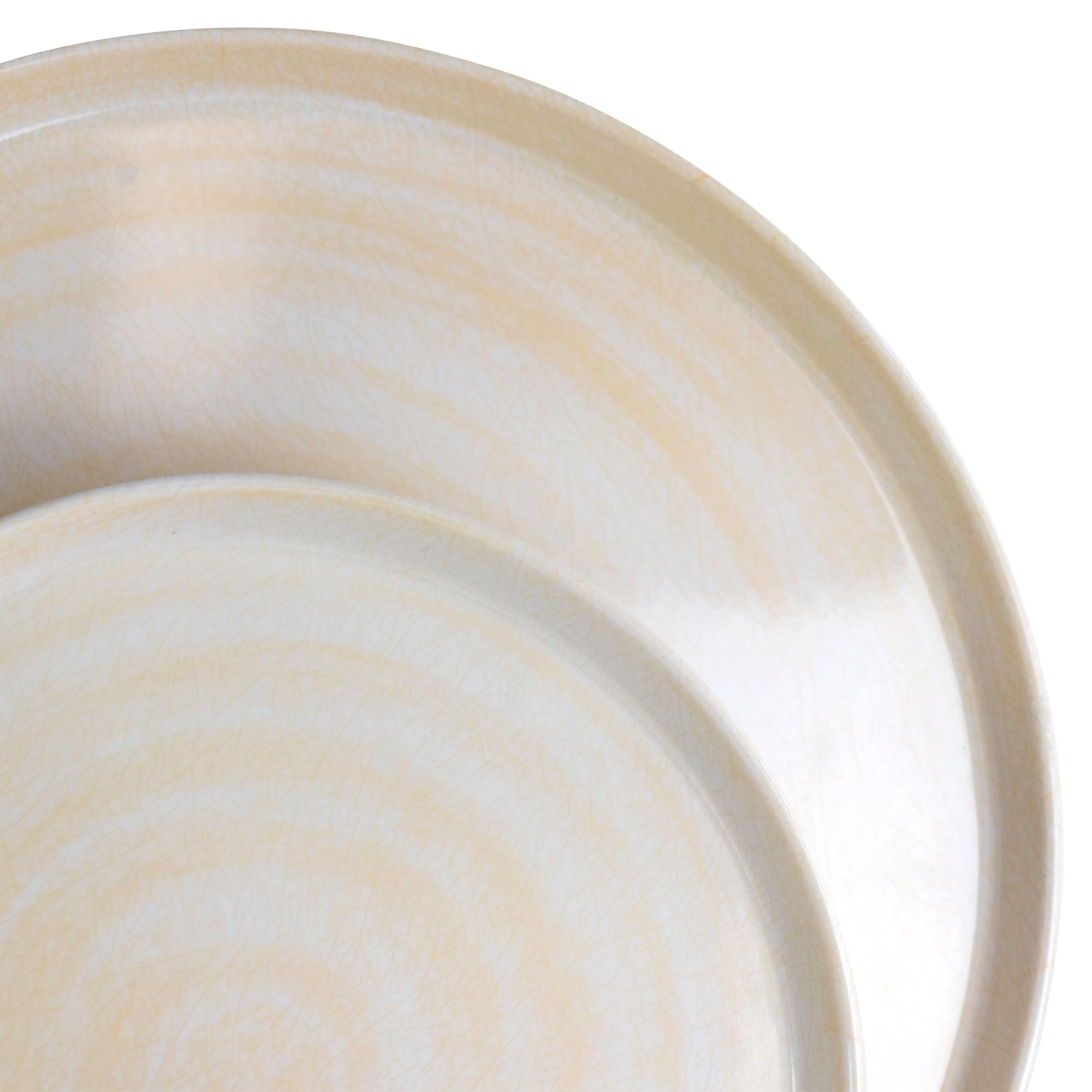 Elama Lightweight Dinnerware Set, 12 Piece, Cream