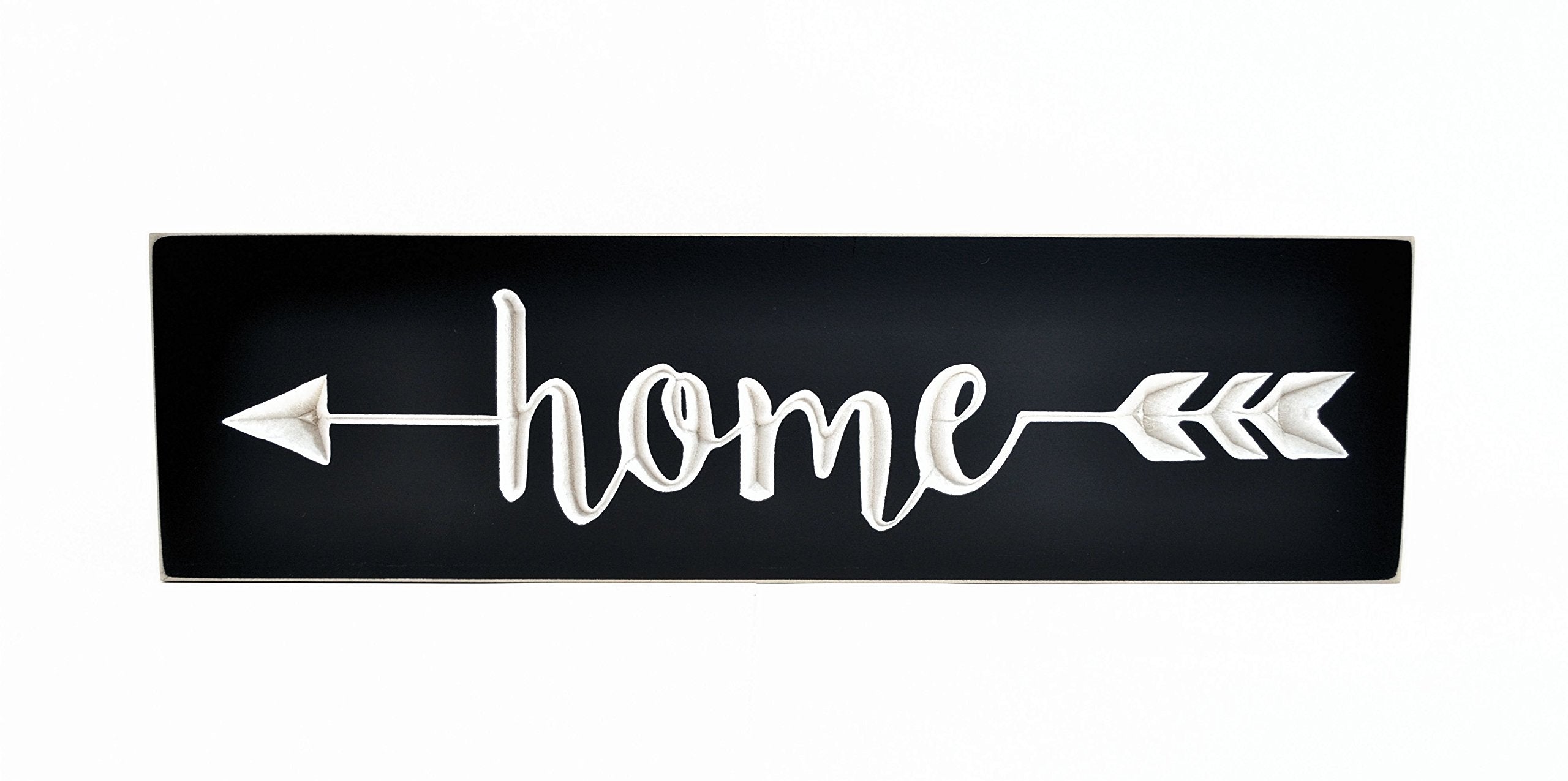 Home Arrow Carved Wood Sign 5x18